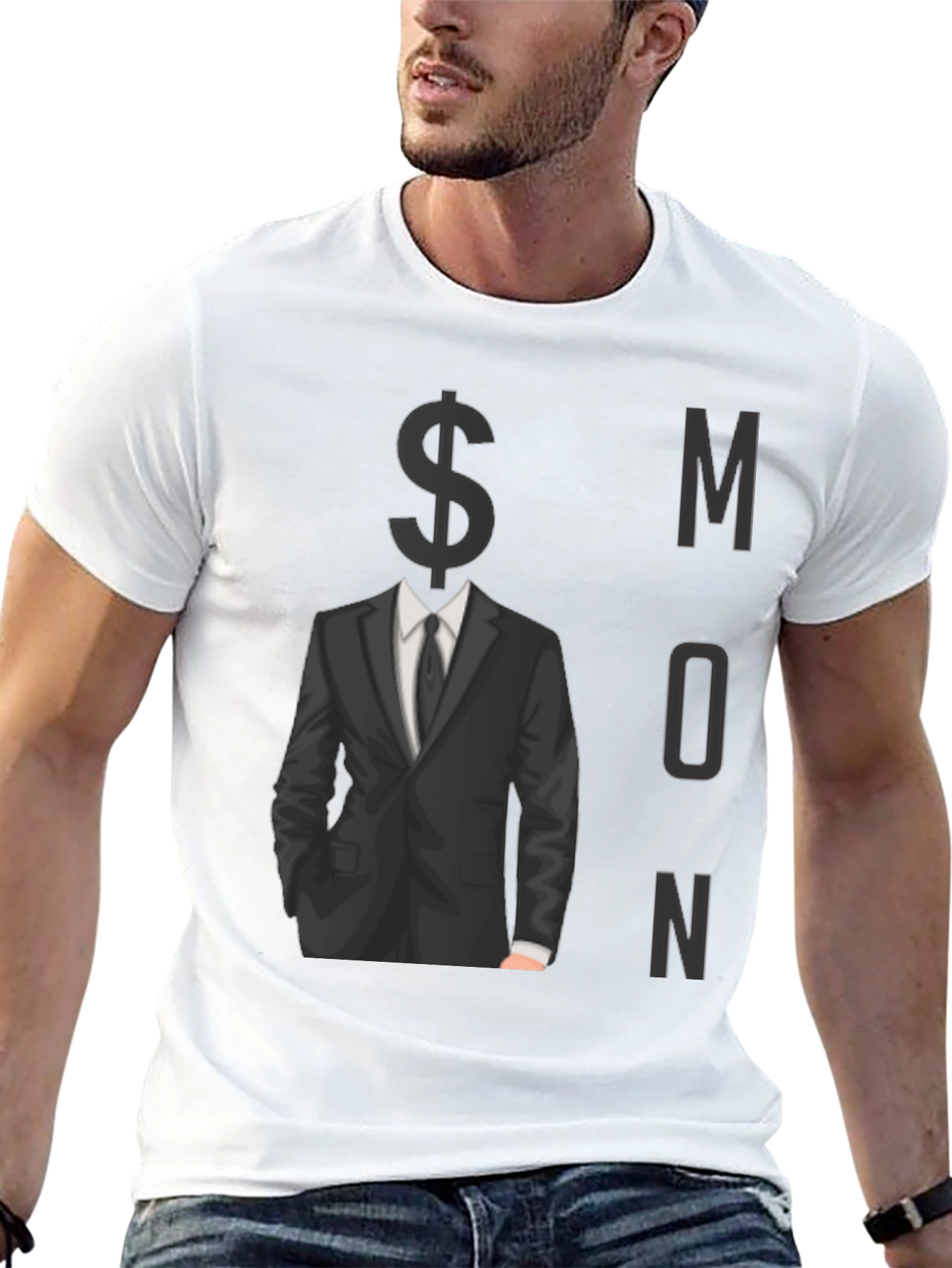 Black Money Minded Men's Black Graphic Tee view 13