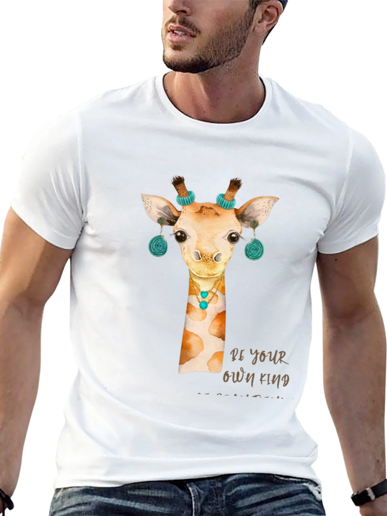 Black Giraffe T-Shirt: Be Your Own Kind view 13