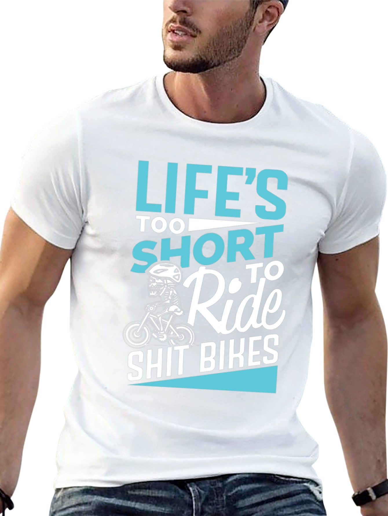 Black Life's Too Short to Ride T-Shirt view 13