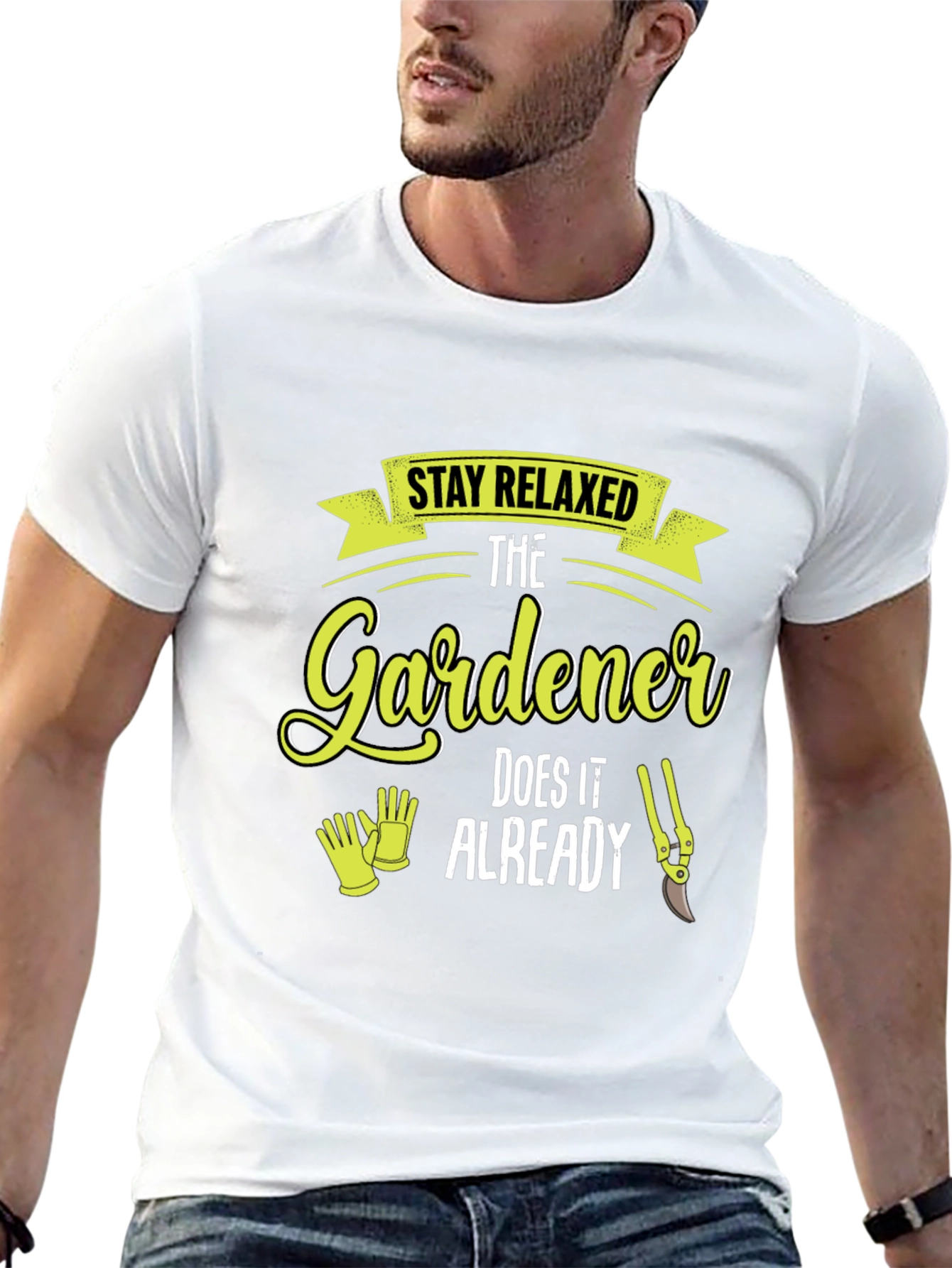 Black Stay Relaxed Gardener T-Shirt - Gardening Apparel view 13