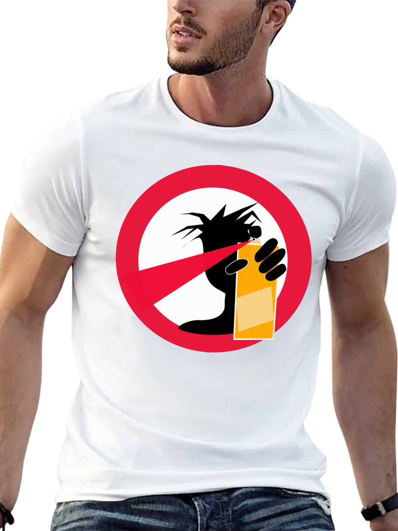 Black No Graffiti Black T-Shirt view 13