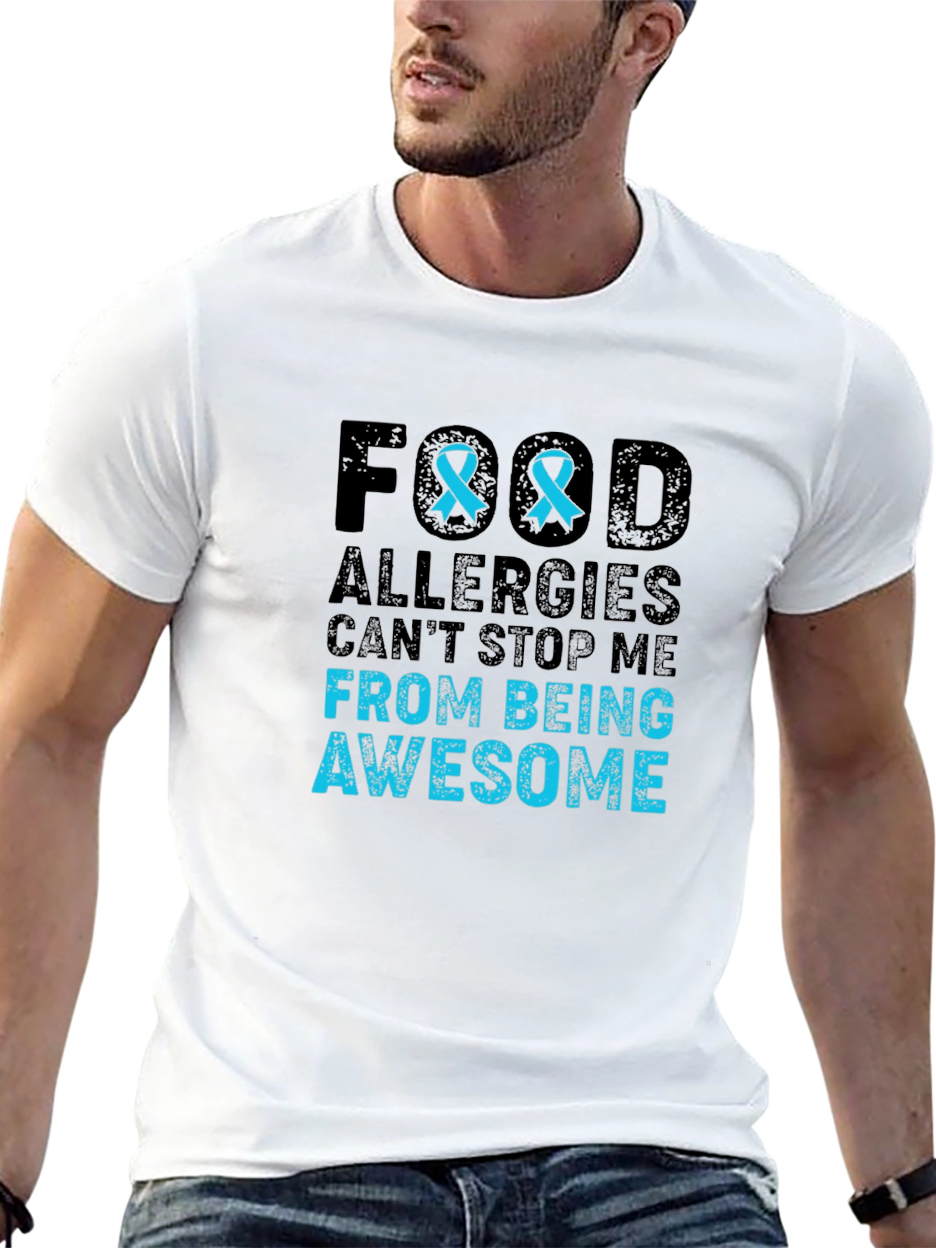 Black Food Allergies Awareness T-Shirt - Awesome! view 13