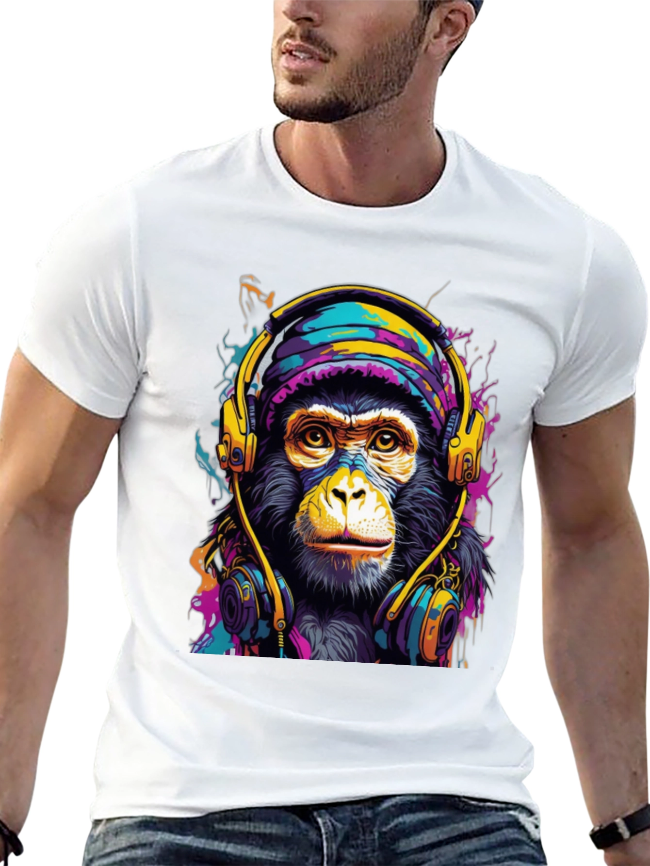 Black Monkey DJ Graphic Tee - Cool & Stylish view 13