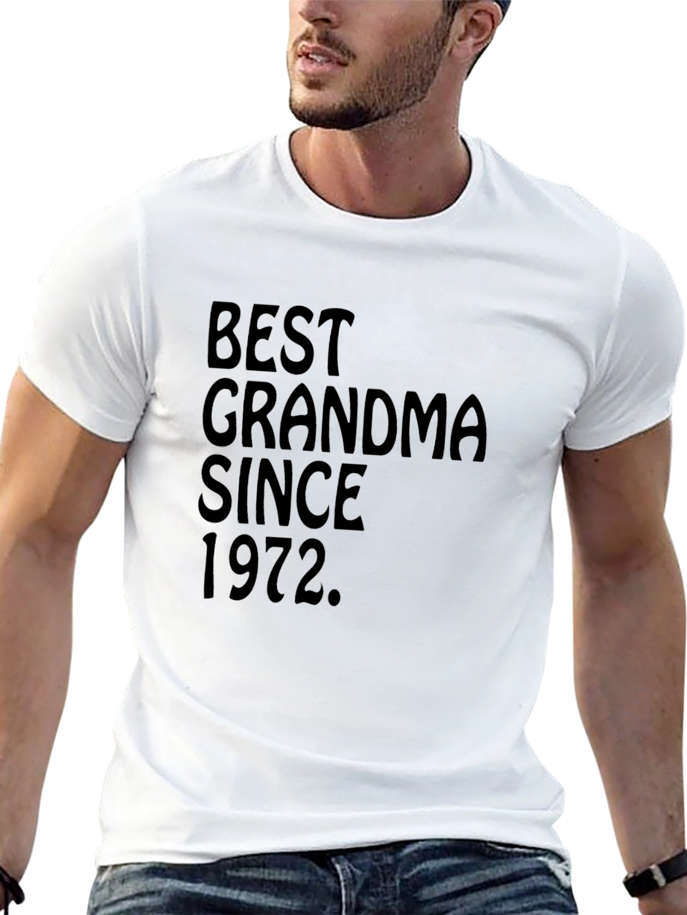 Black Best Grandma Since 1972 Black T-Shirt view 13