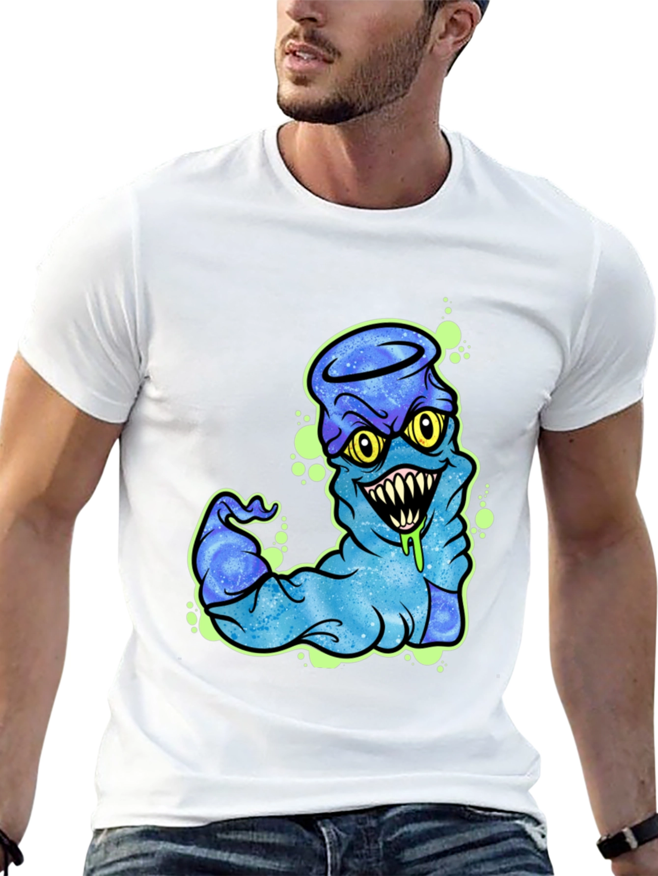 Black Monster Graphic Black T-Shirt view 13