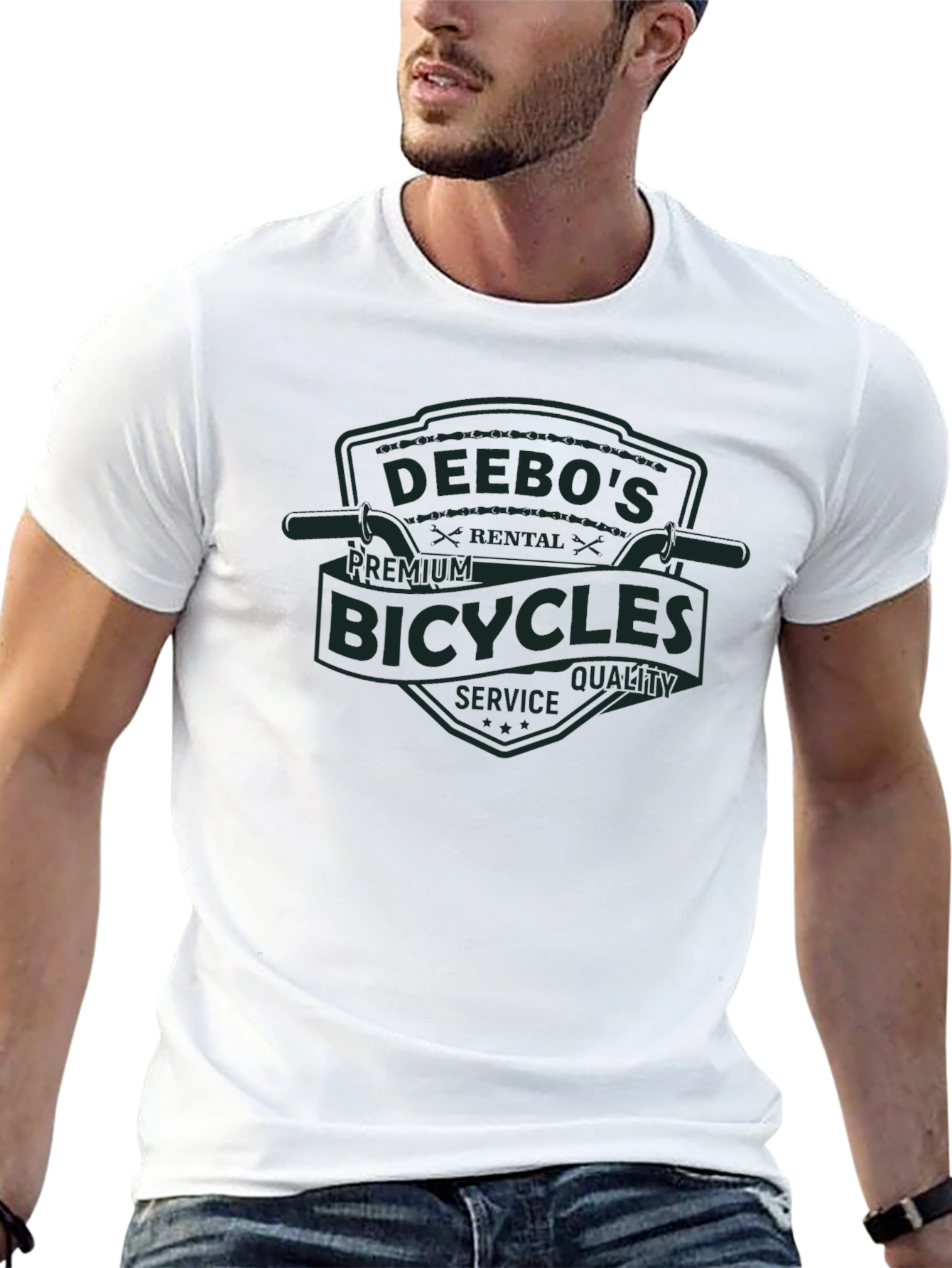 Black Deebo's Bicycles Graphic T-Shirt - Premium Quality view 13
