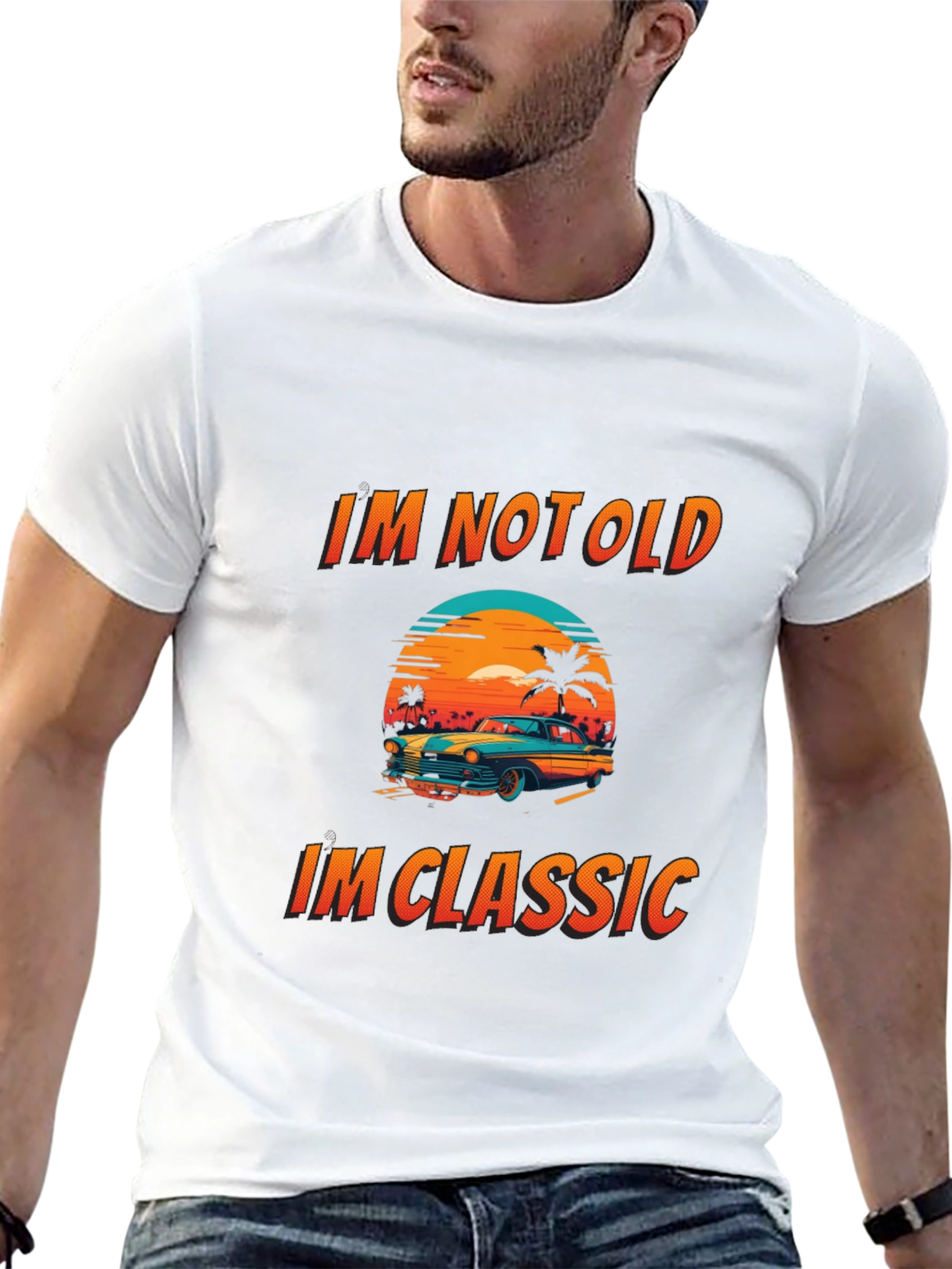 Black Classic Car Graphic T-Shirt - Im Not Old, Im Classic view 13