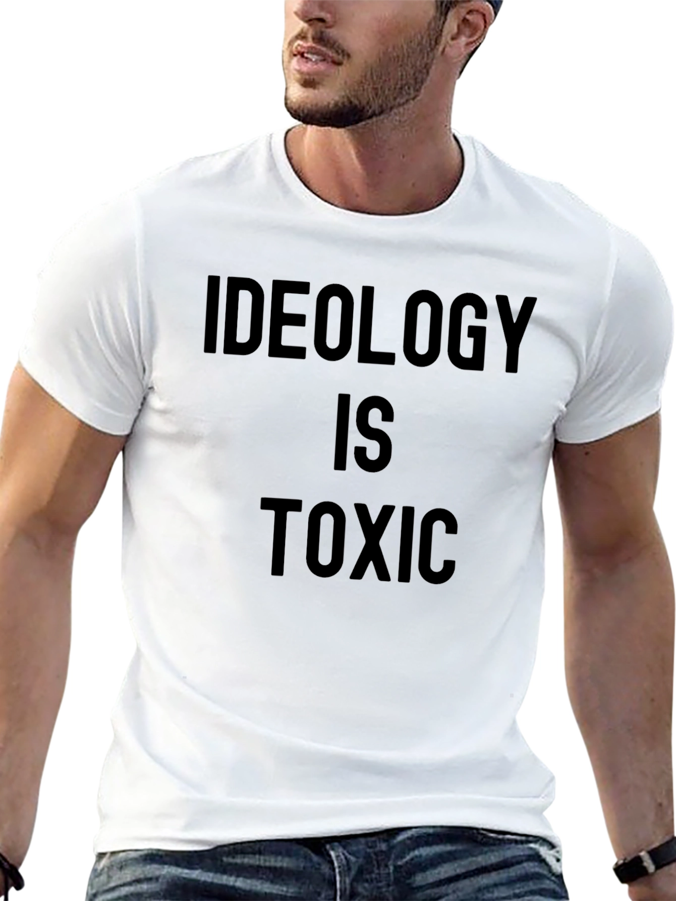 Black Ideology is Toxic Graphic T-Shirt view 13