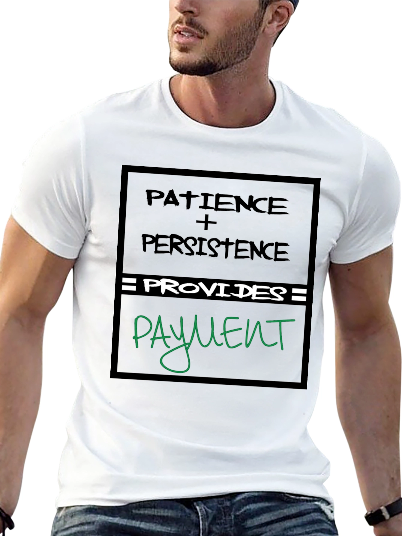Black Patience & Persistence Graphic Tee view 13