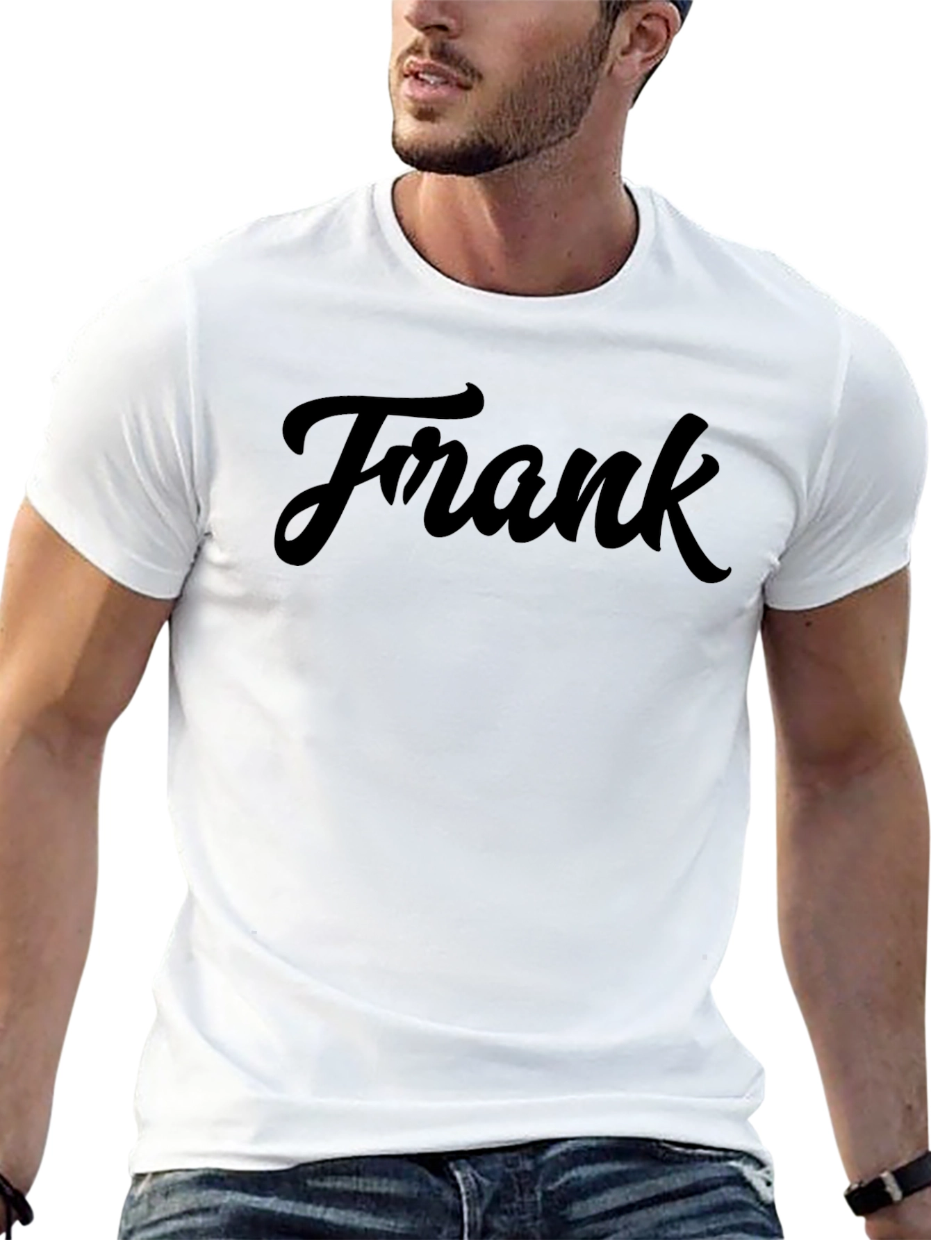 Black Frank Tee - Classic Script Logo T-Shirt view 13