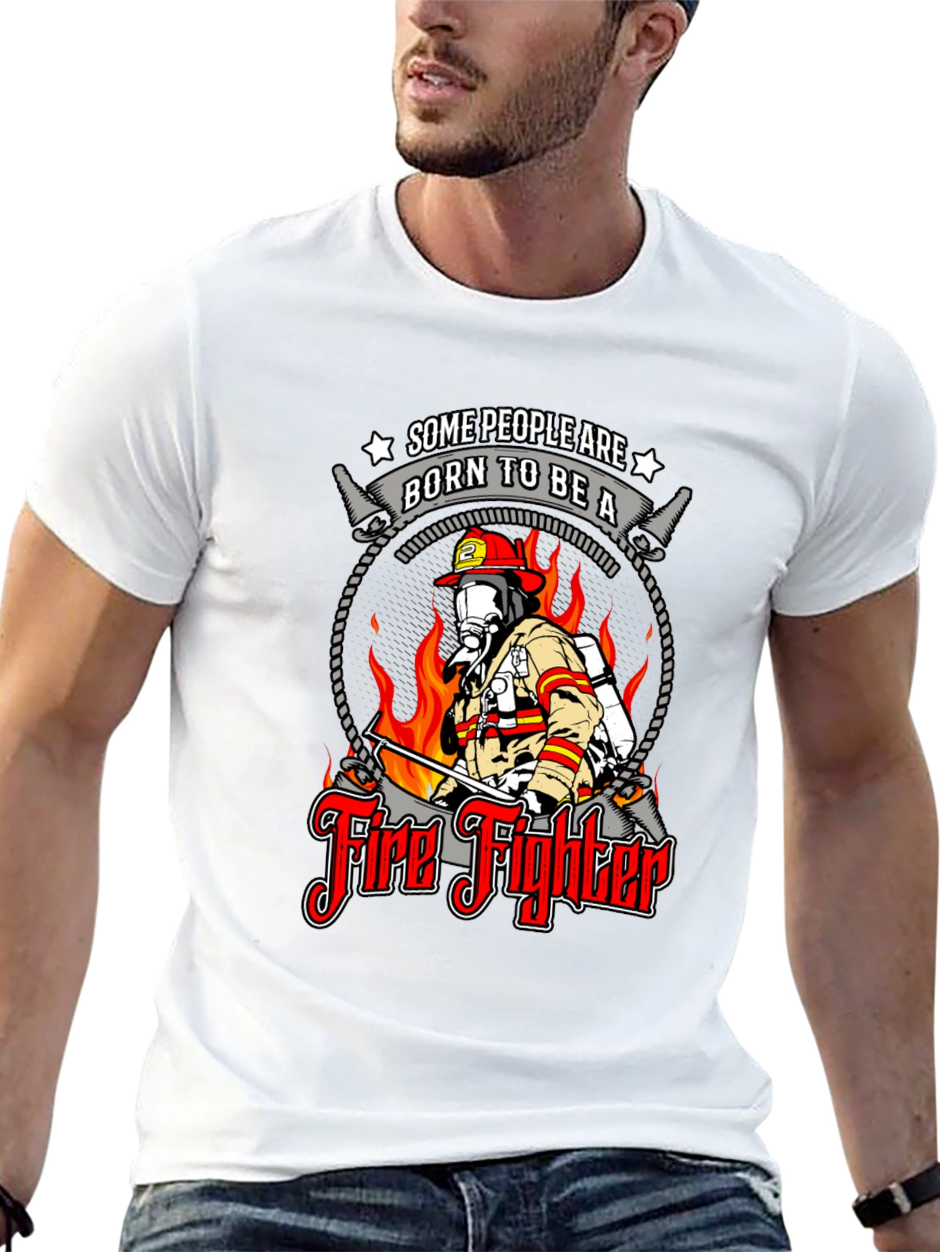 Born to Be a Firefighter Graphic T-Shirt - 13