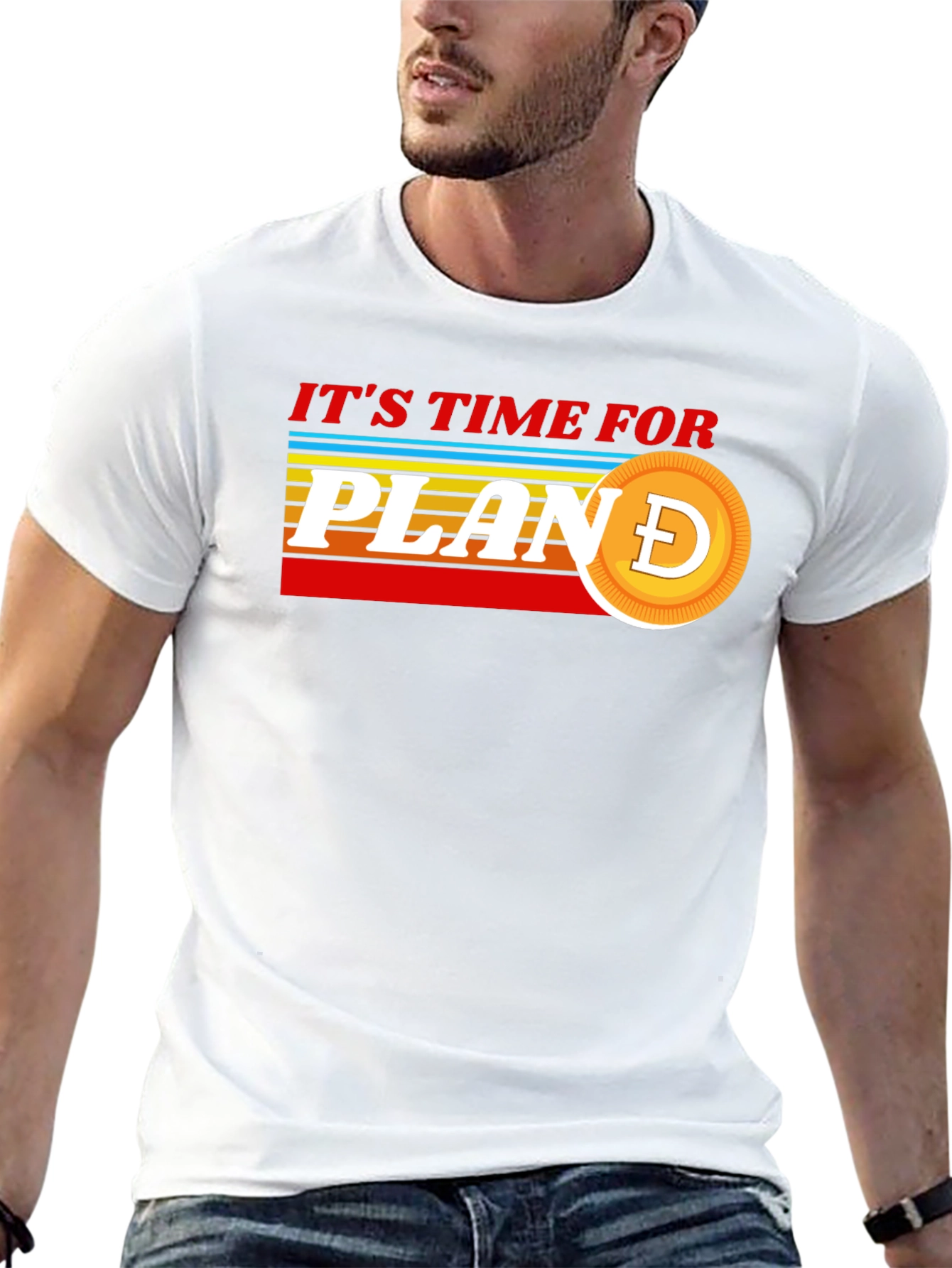 Black It's Time For Plan Doge T-Shirt view 13