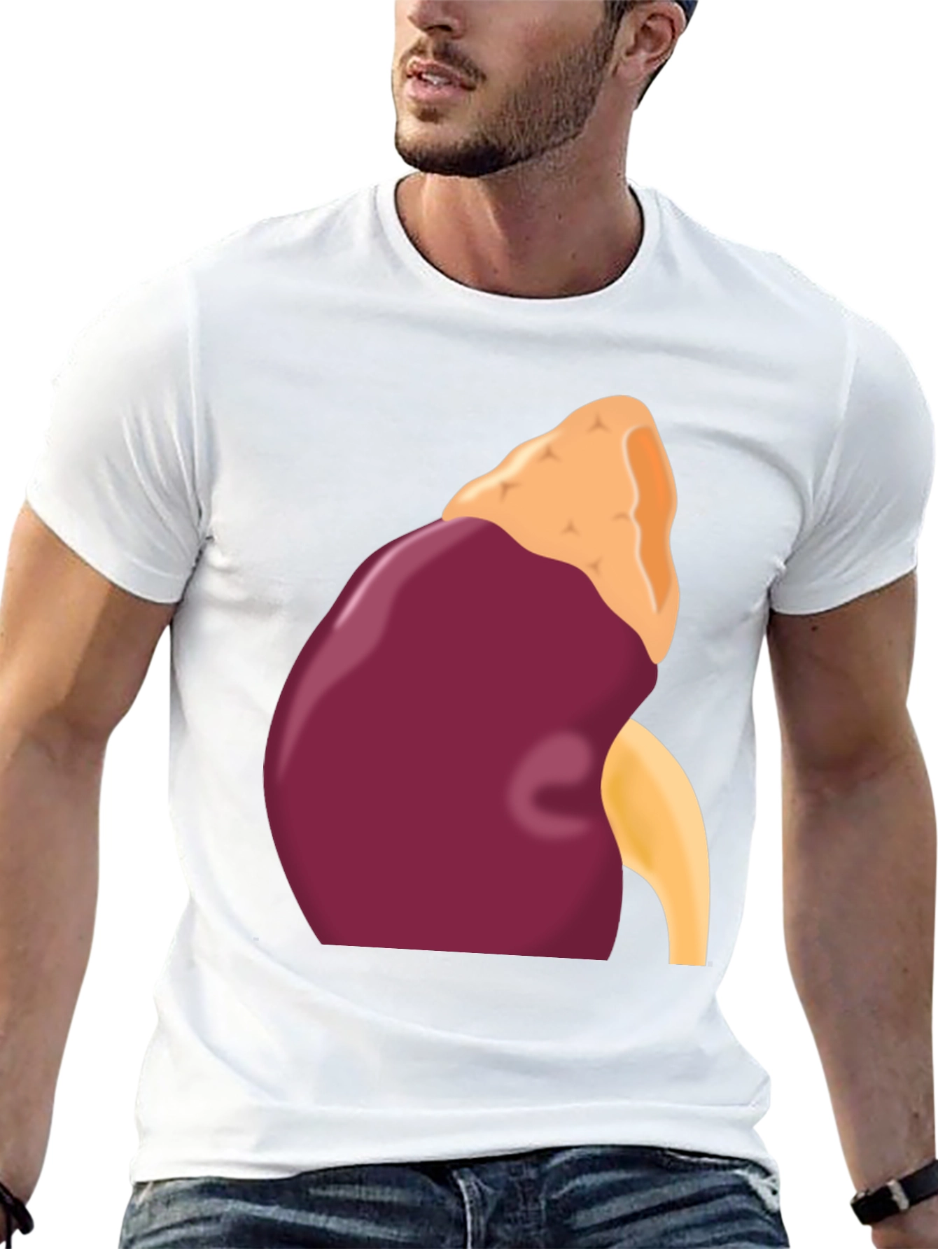 Black Kidney Graphic Black T-Shirt view 13