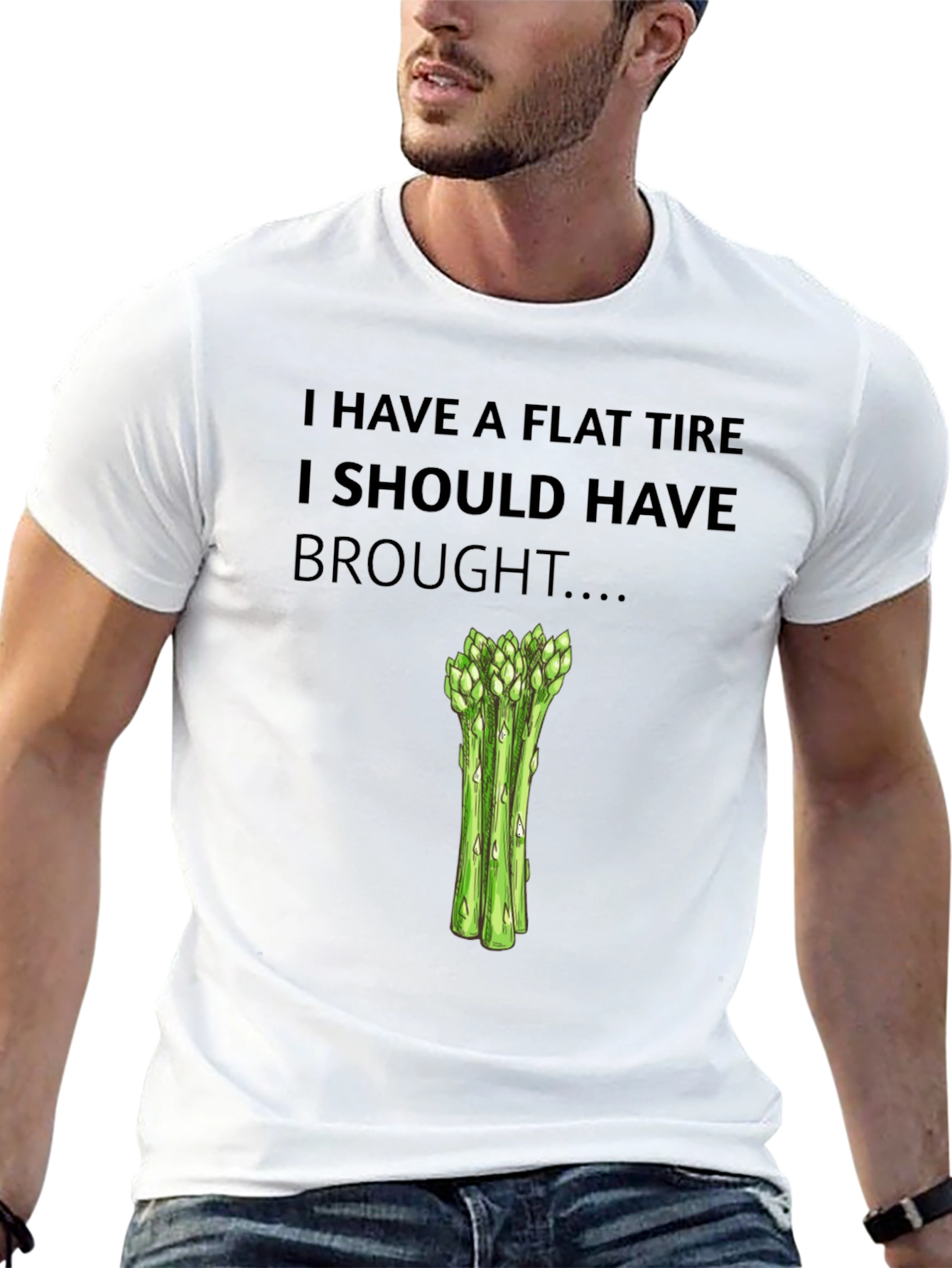 Black Flat Tire Asparagus T-Shirt Funny Car Mechanic view 13