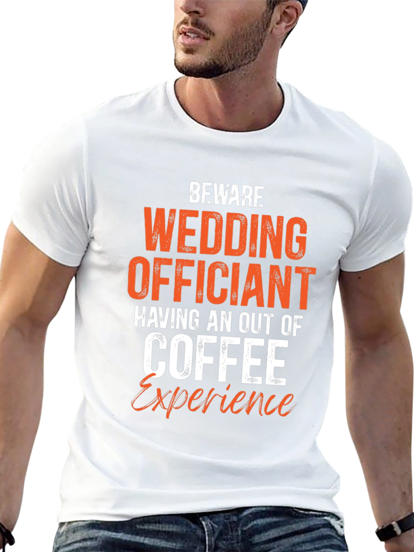 Black Beware Wedding Officiant Coffee T-Shirt view 13