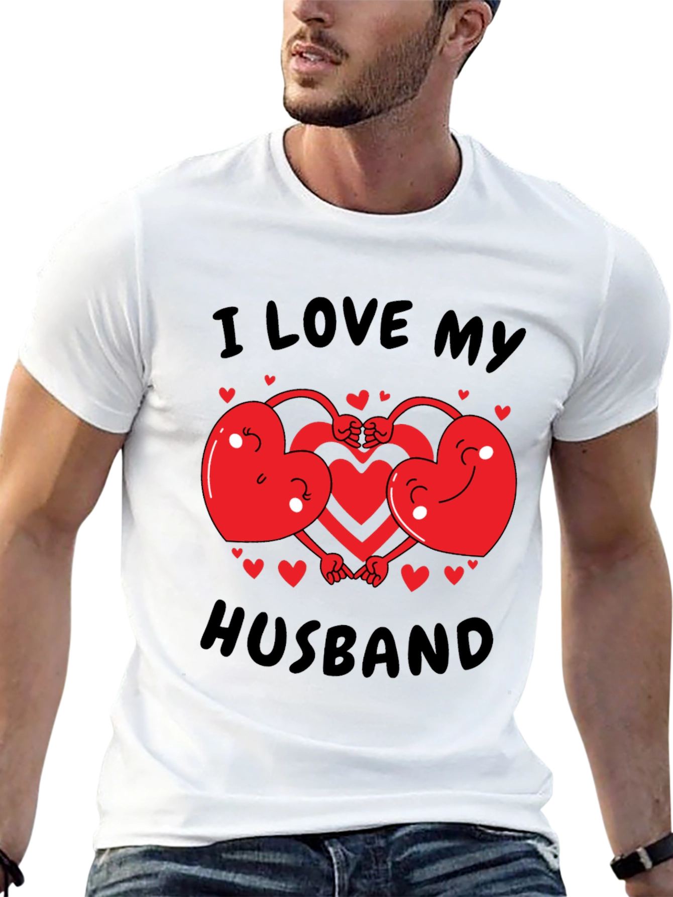 Black I Love My Husband Graphic T-Shirt view 13