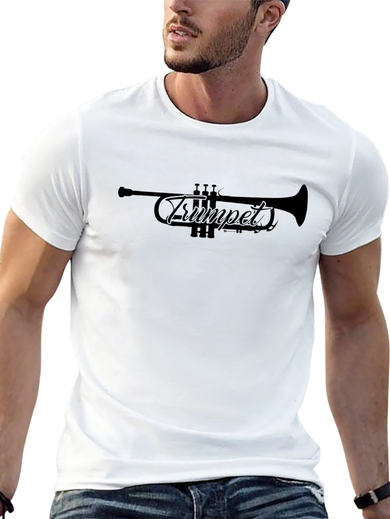 Black Trumpet T-Shirt - Music Lover Tee view 13