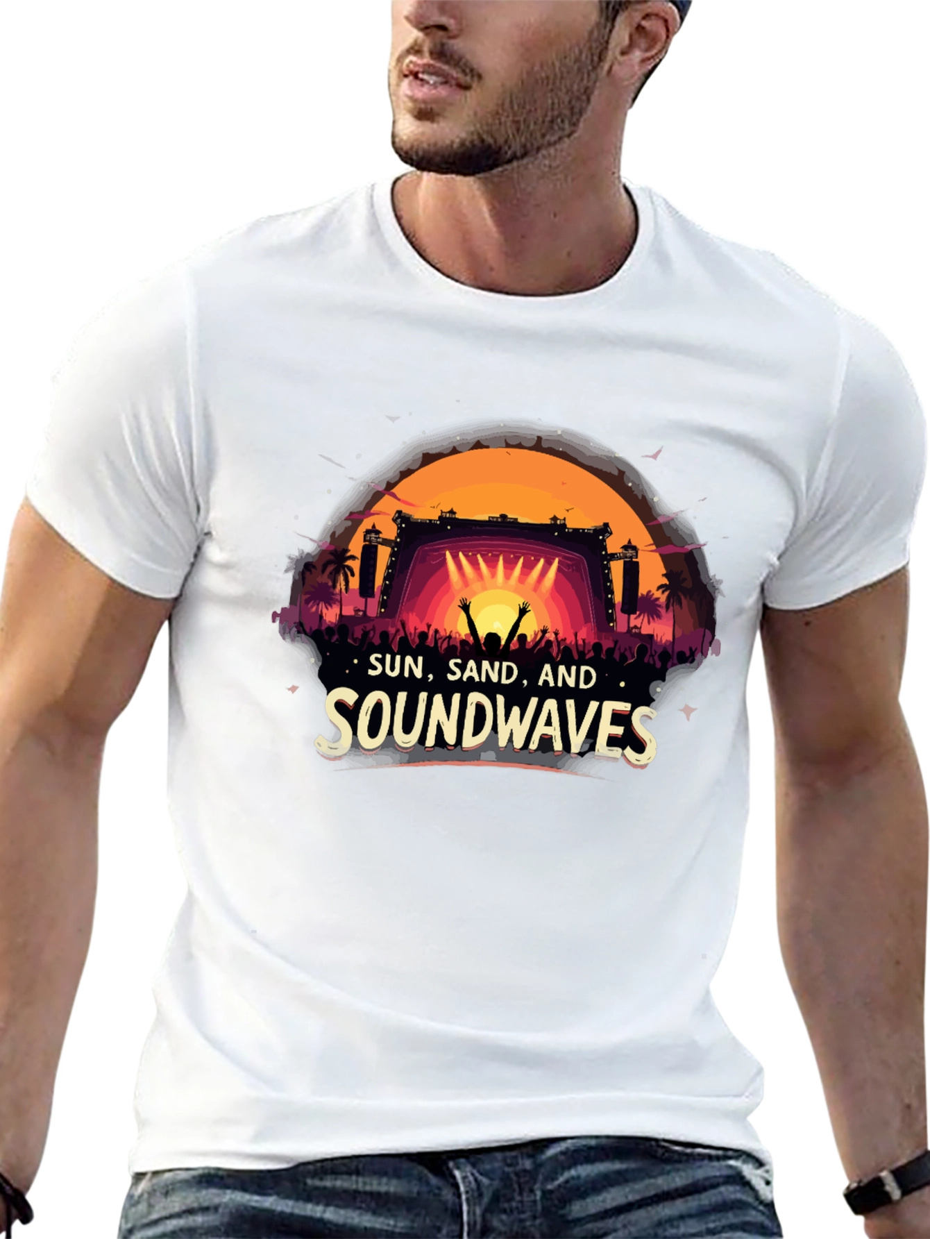 Sun, Sand, Soundwaves Graphic Tee - 13
