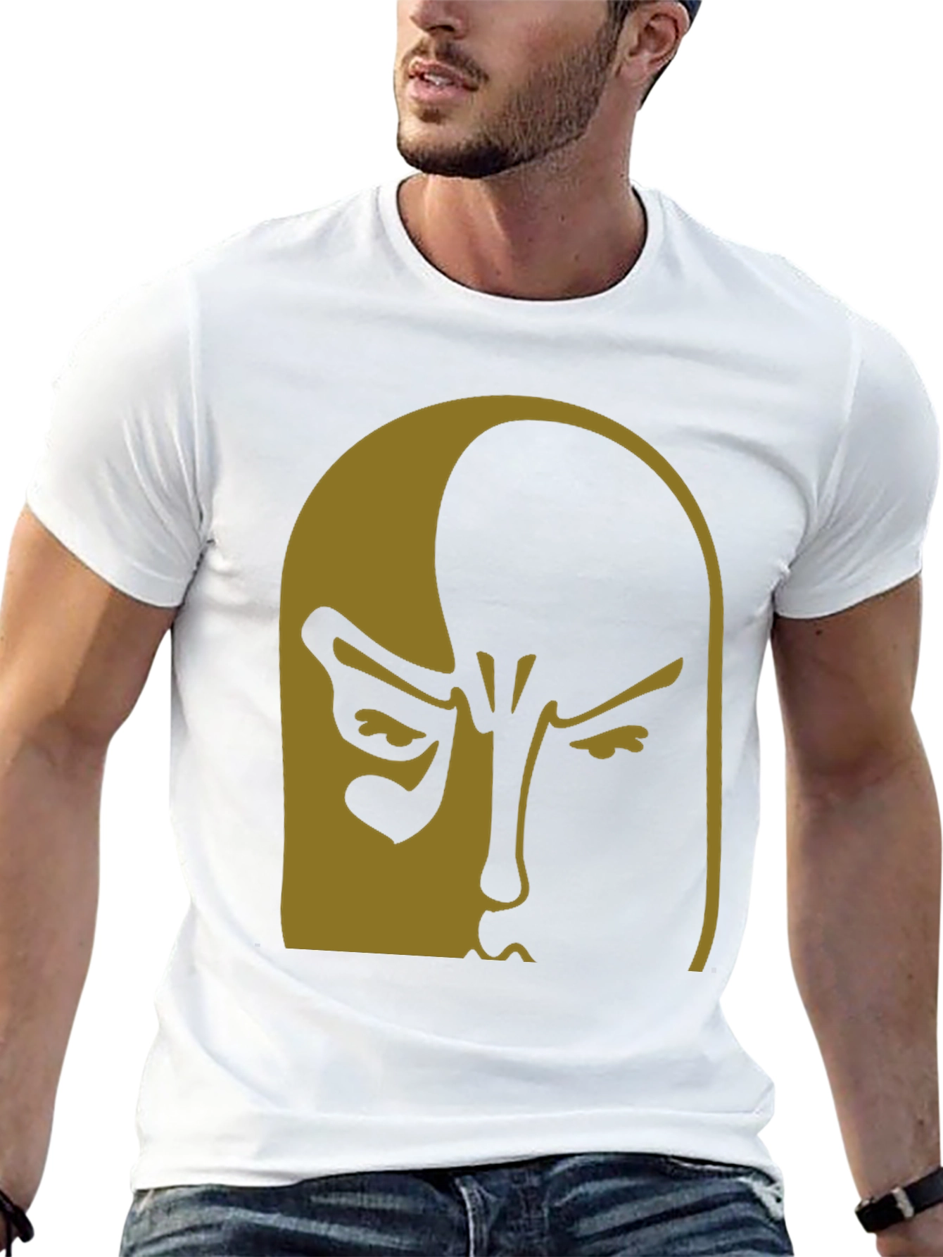 Black Mystery Face Graphic Tee view 13