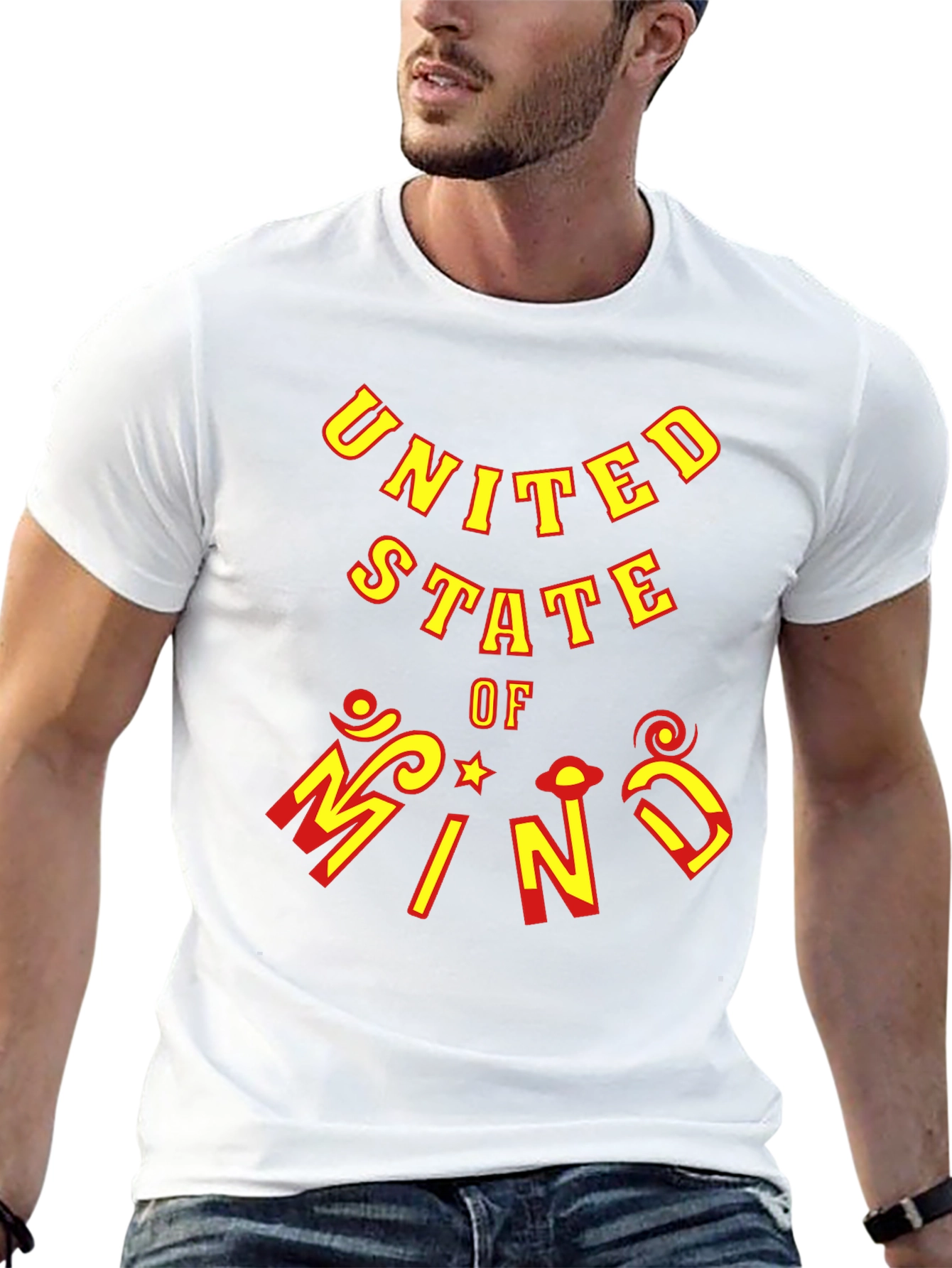 Black United State Of Mind Graphic T-Shirt view 13