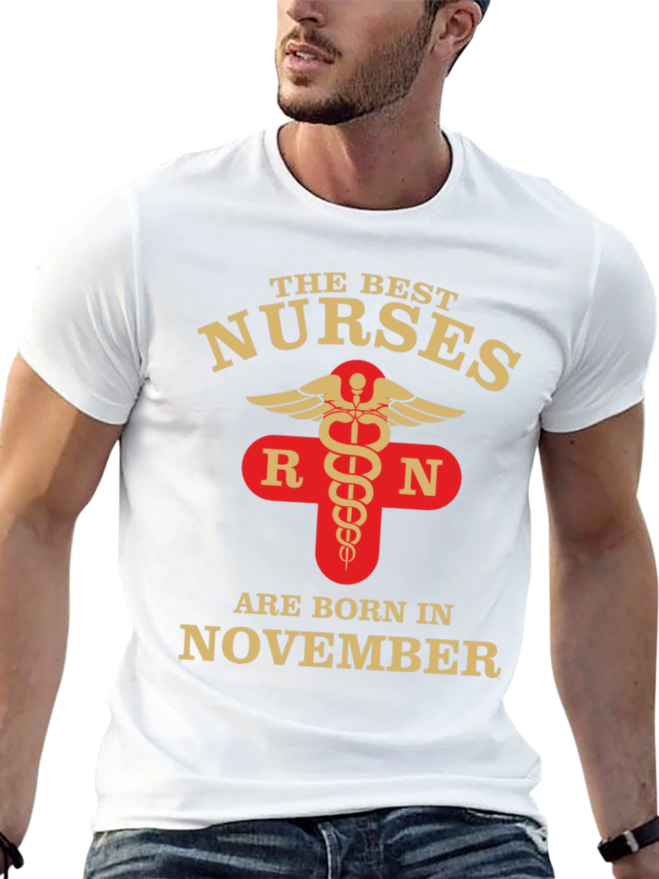 Black Best Nurses are Born in November T-Shirt view 13