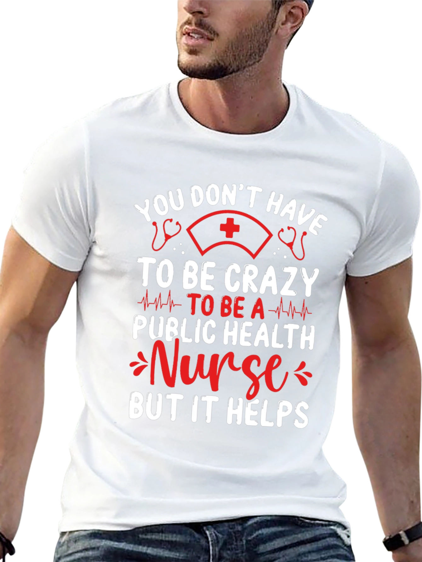 Black Funny Nurse T-Shirt: You Don't Have to Be Crazy view 13