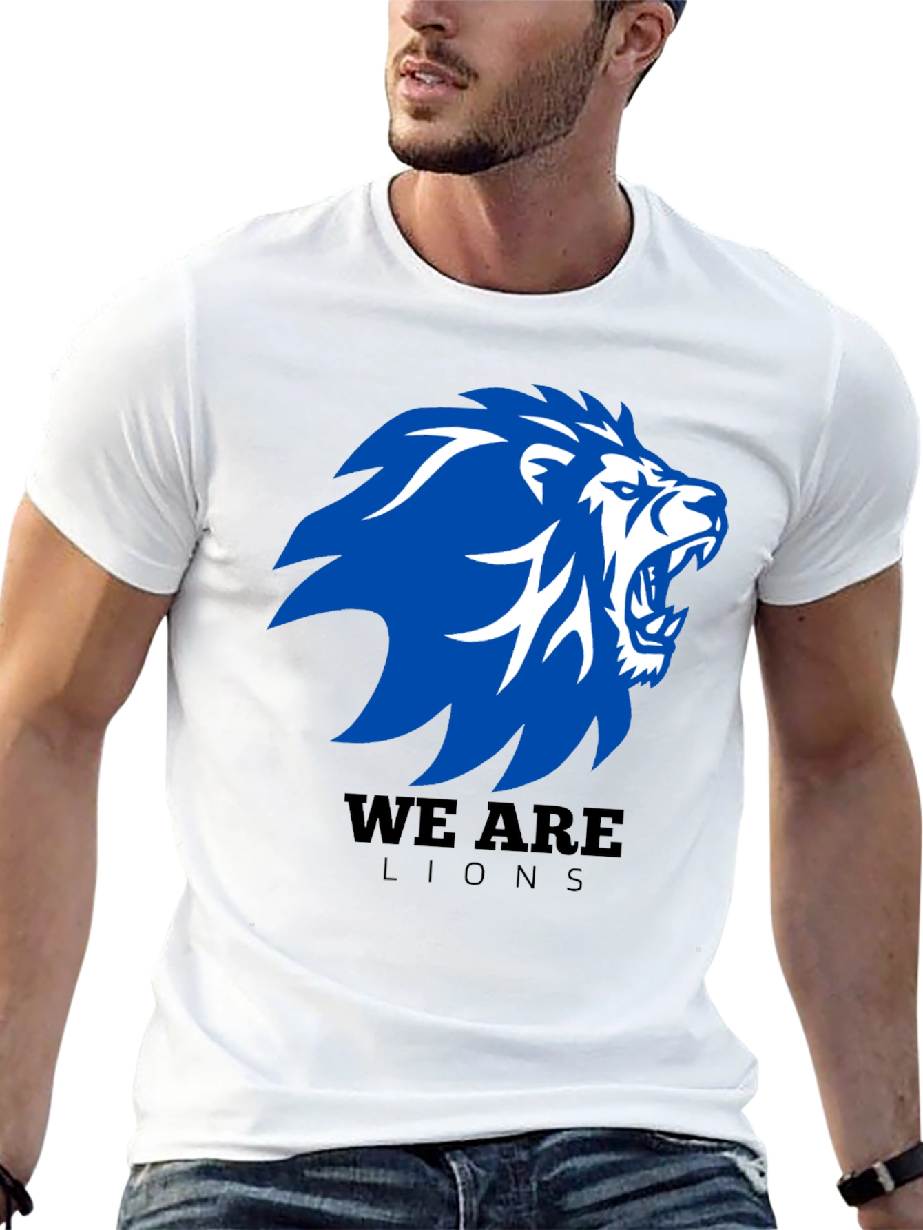 Black We Are Lions Graphic T-Shirt - Black view 13