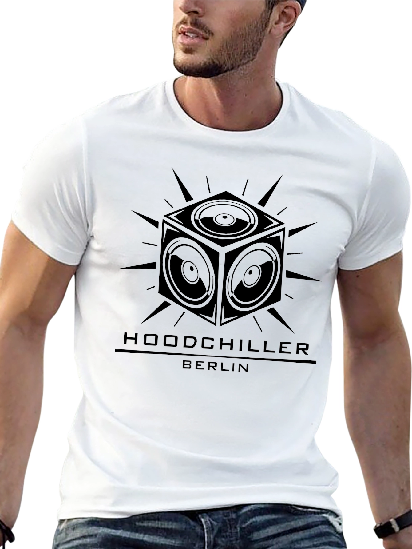 Black Hoodchiller Berlin Speaker Cube Black T-Shirt view 13