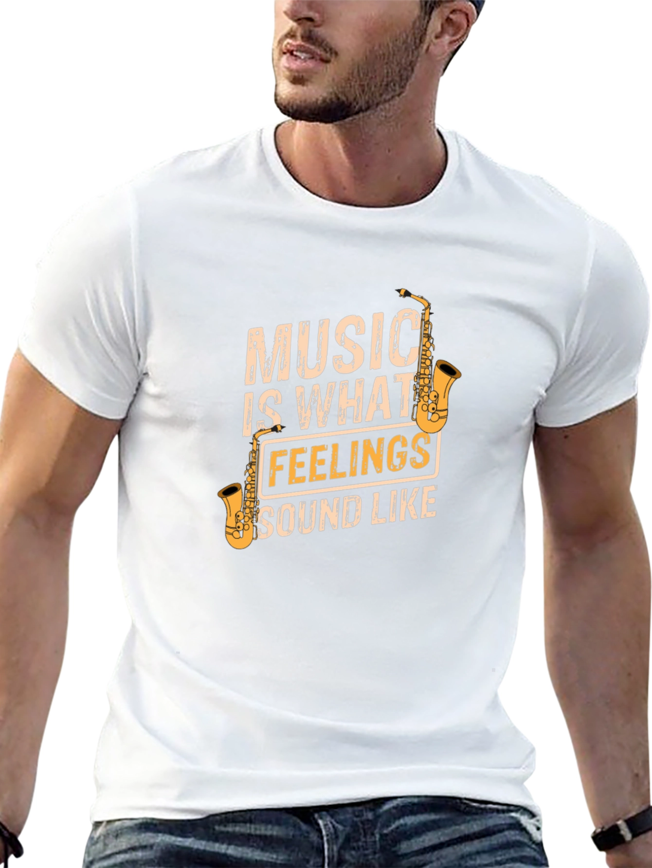 Black Music is What Feelings Sound Like Black T-Shirt view 13