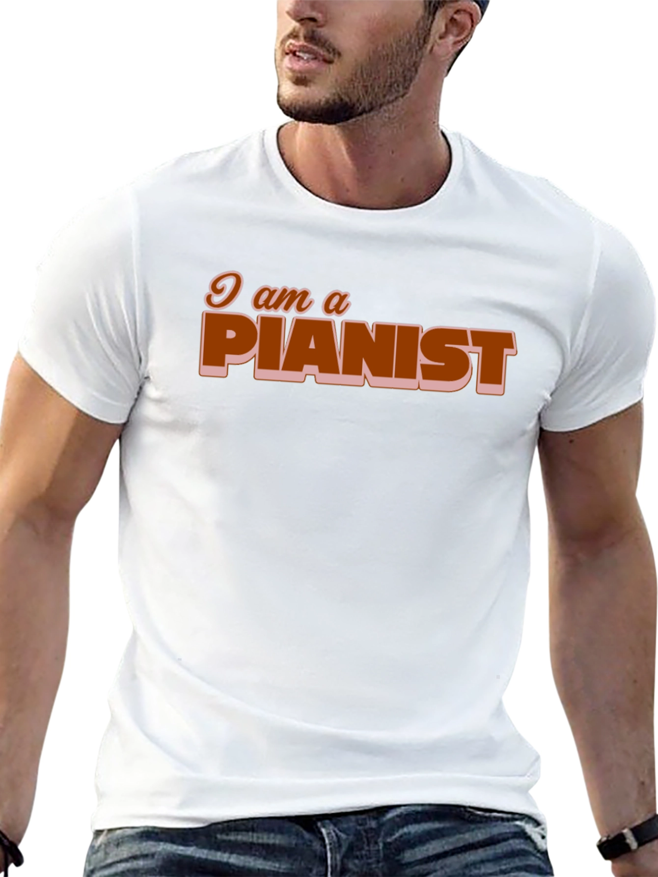 Black I am a Pianist T-Shirt - Music Lover Tee view 13