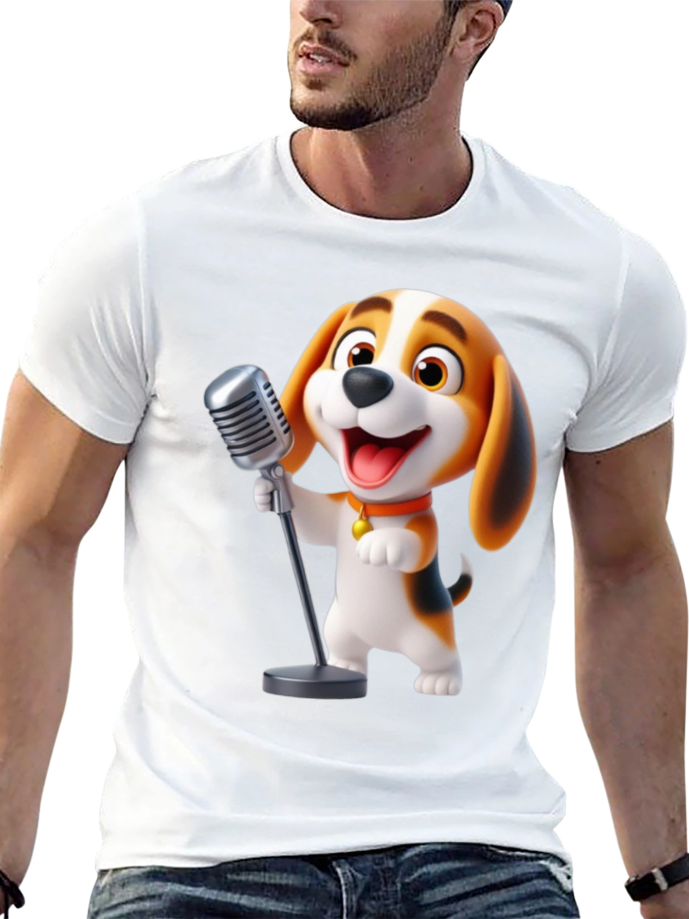 Black Dog Singing T-Shirt view 13