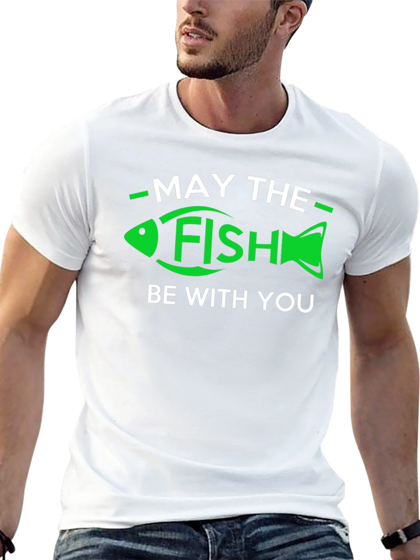 Black May the Fish Be With You T-Shirt view 13