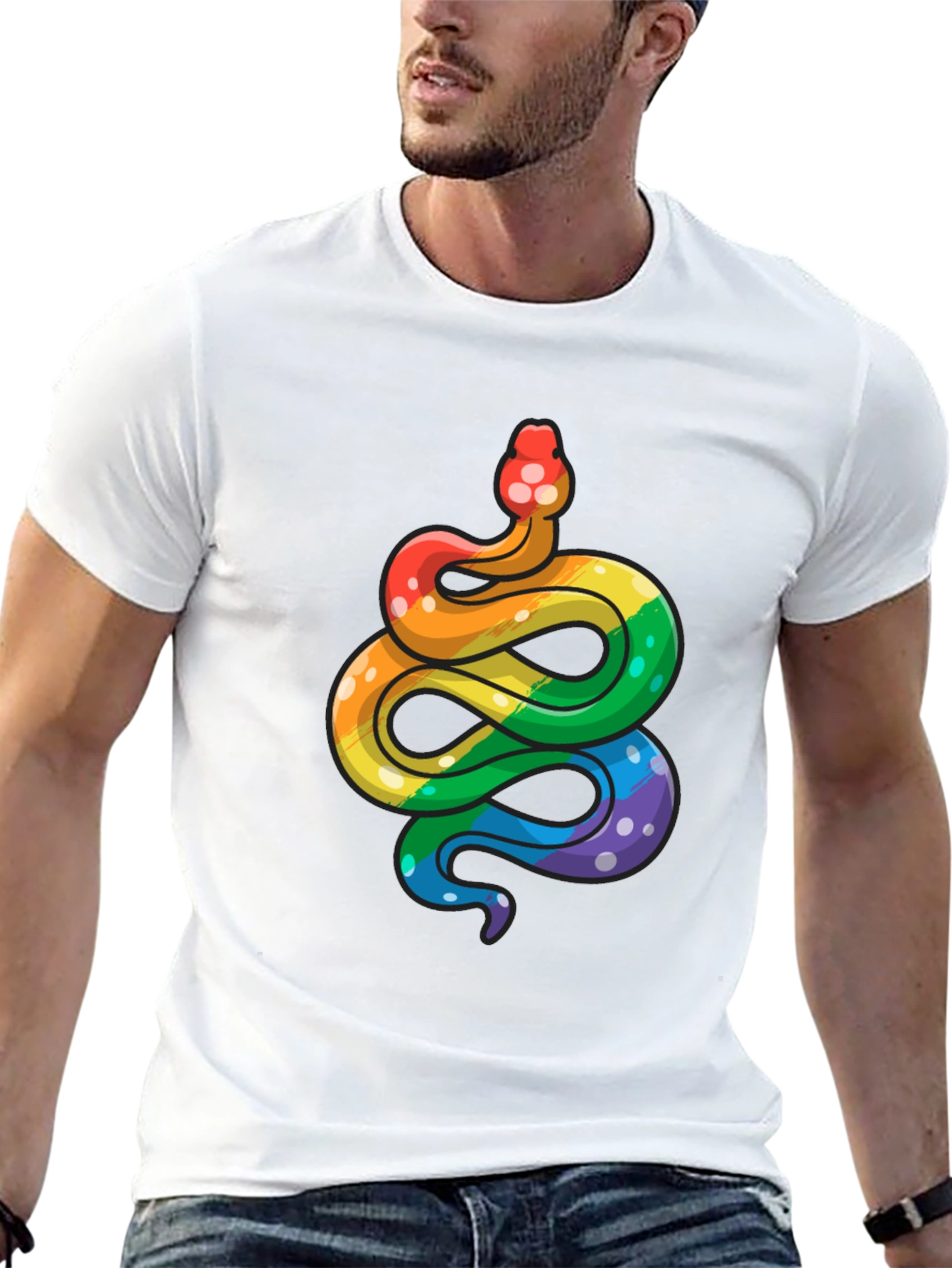 Black Rainbow Snake T-Shirt - Pride Apparel view 13