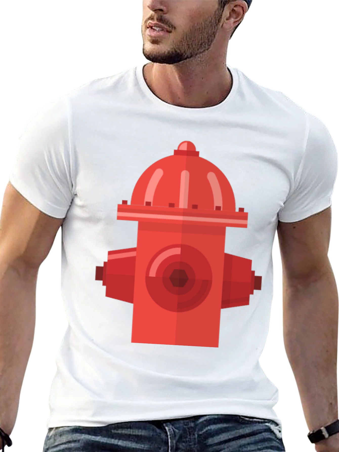 Black Retro Fire Hydrant Black T-Shirt - Urban Style view 13