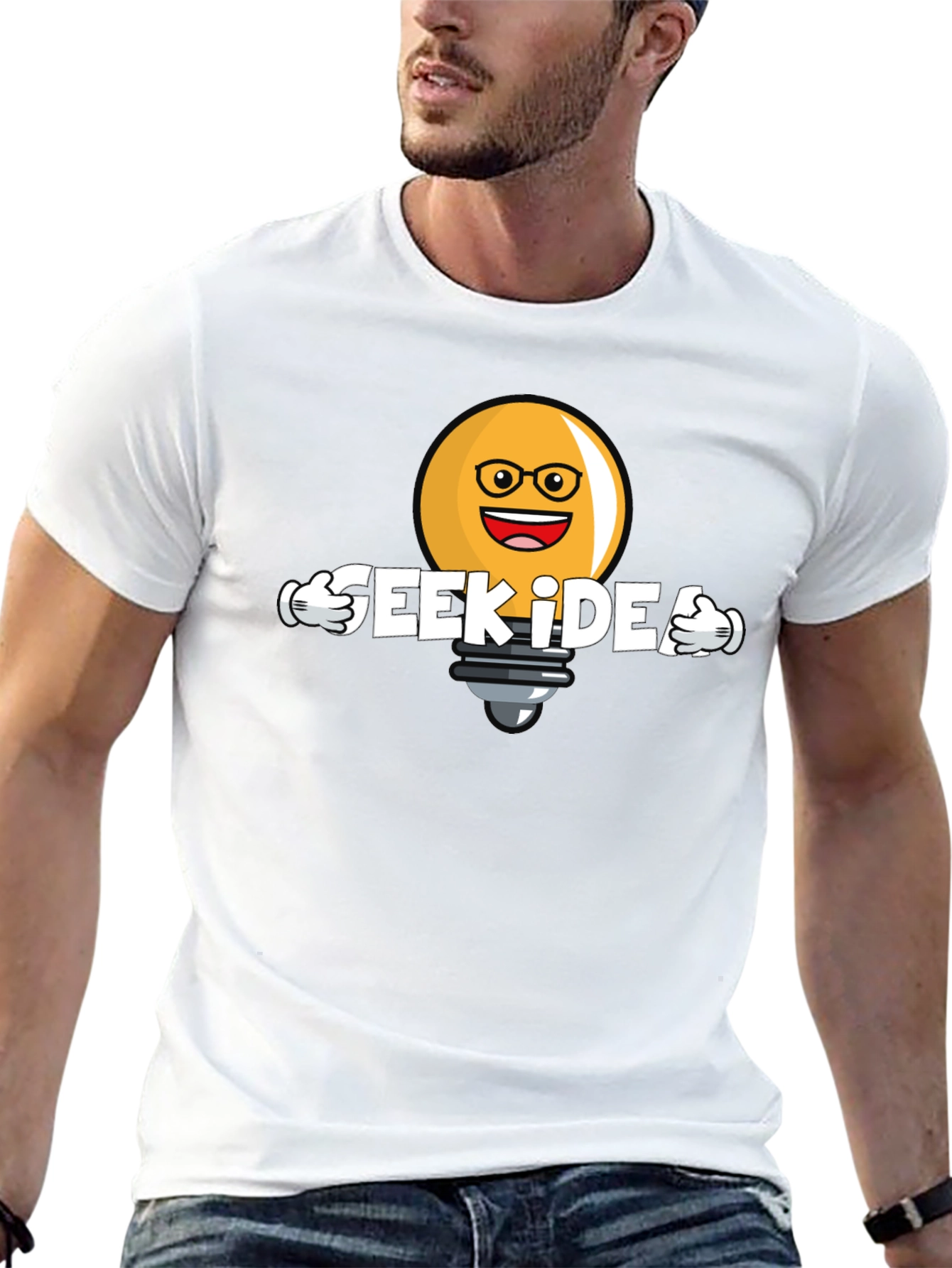 Black Geek Idea T-Shirt - Unique Graphic Tee view 13