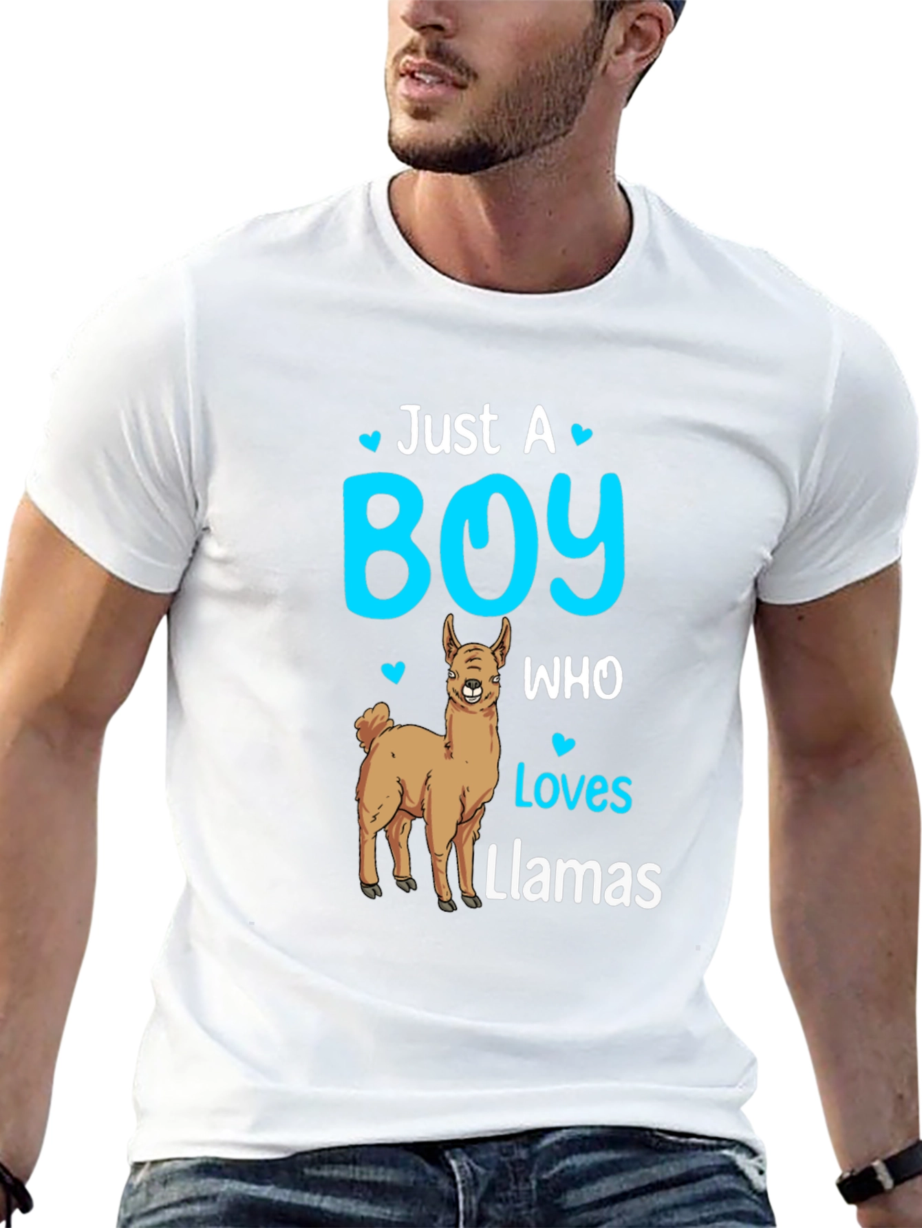 Black Boy Who Loves Llamas T-Shirt - Cute Animal Lover Tee view 13