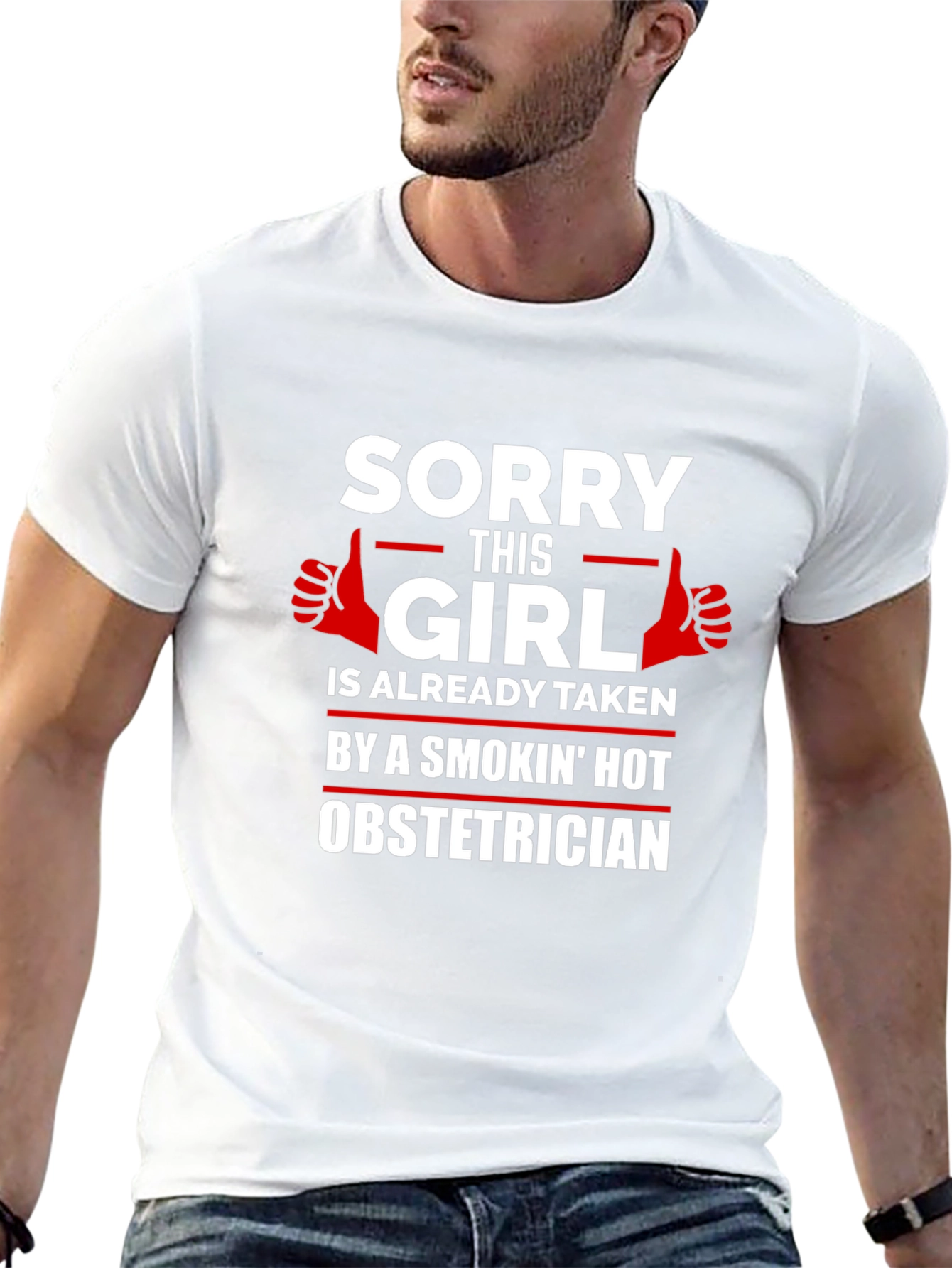 Black Sorry This Girl is Taken by Hot Obstetrician T-Shirt view 13