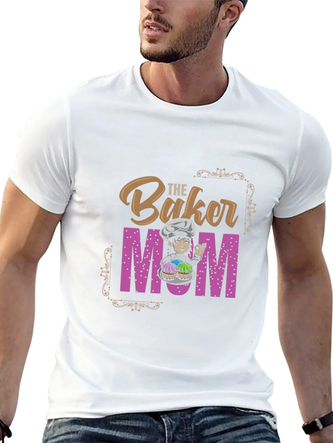 Black Baker Mom T-Shirt - Baking Love view 13