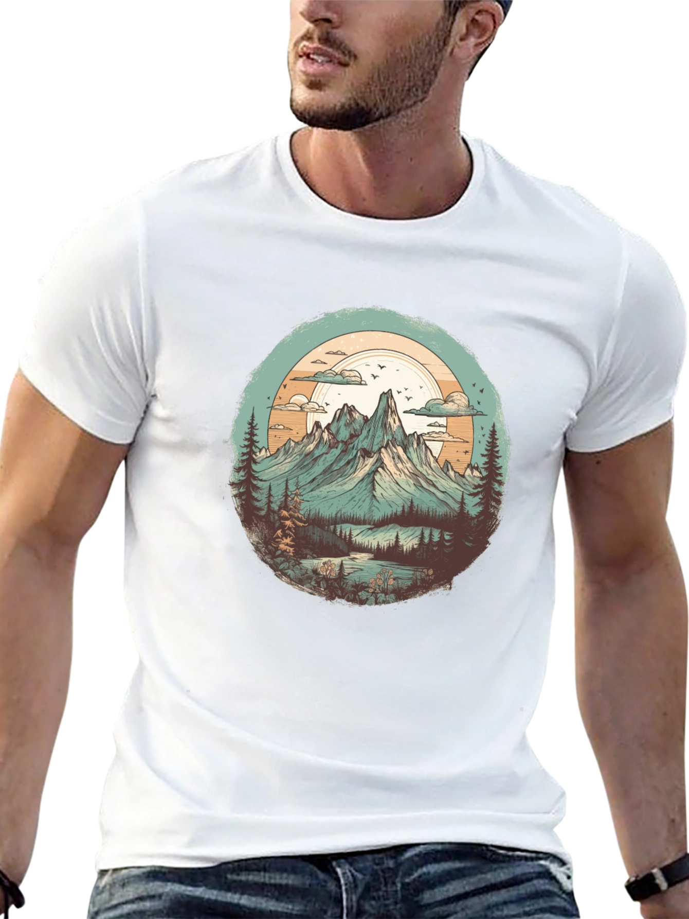 Black Mountain Landscape Graphic Tee view 13