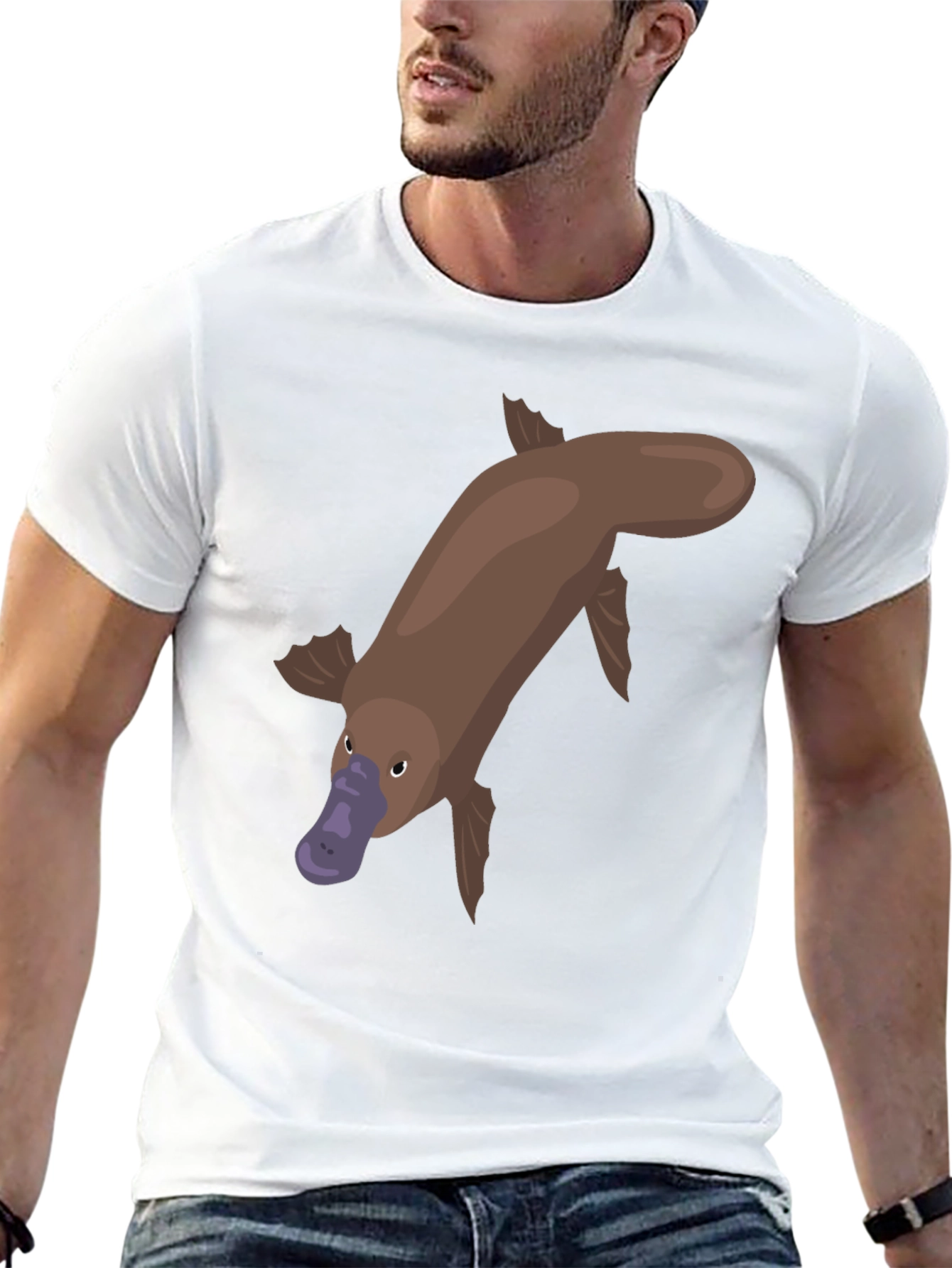 Black Platypus Graphic Tee - Unique Animal Shirt view 13