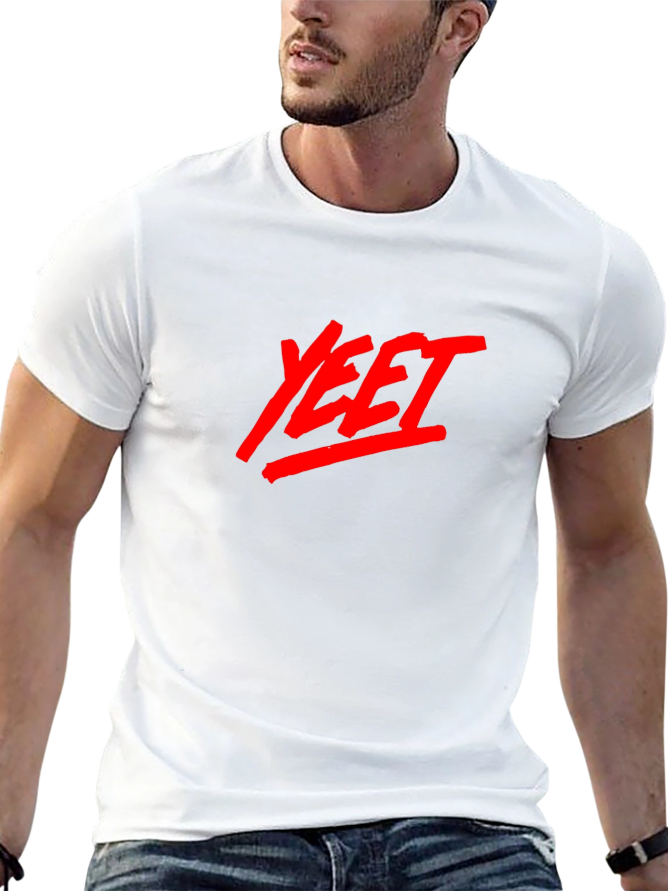 Black YEET Graphic Tee - Black Cotton Casual Shirt view 13
