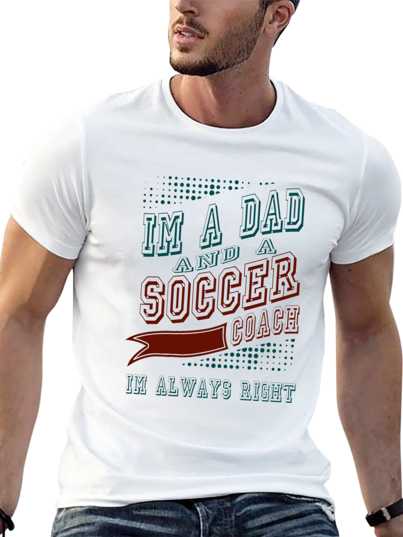 Black Dad Soccer Coach T-Shirt view 13