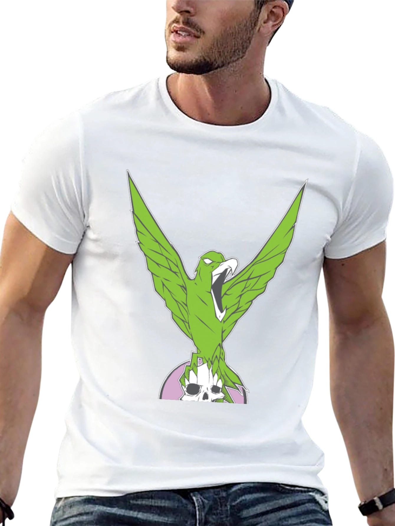 Black Green Eagle Graphic Tee view 13