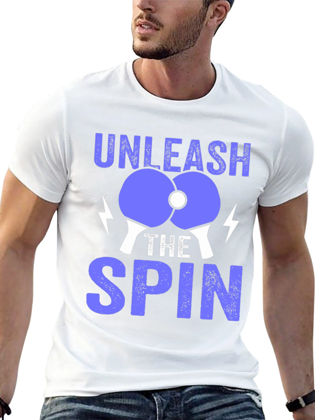 Black Unleash The Spin Table Tennis T-Shirt view 13