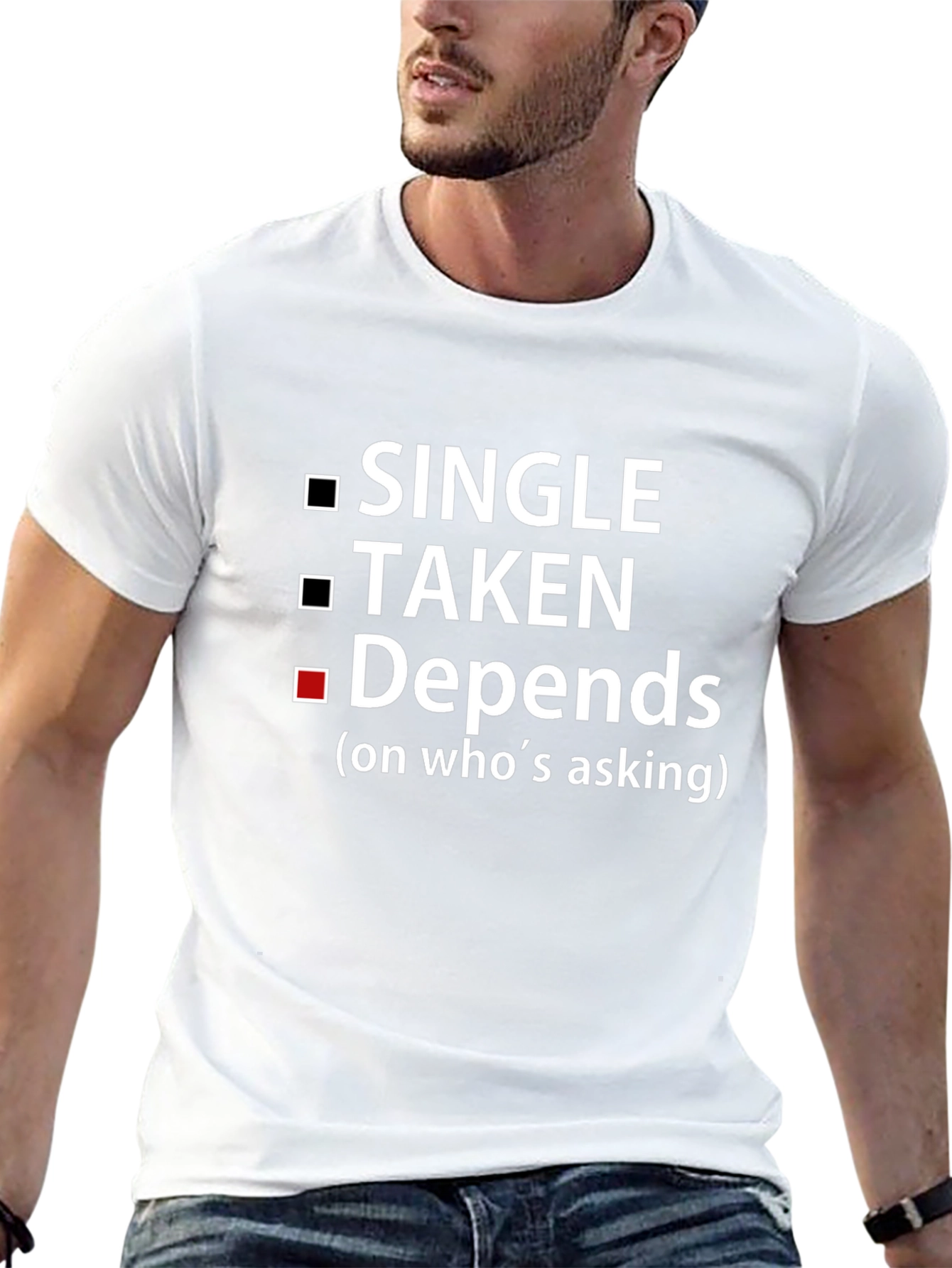 Black Depends On Who's Asking T-Shirt view 13
