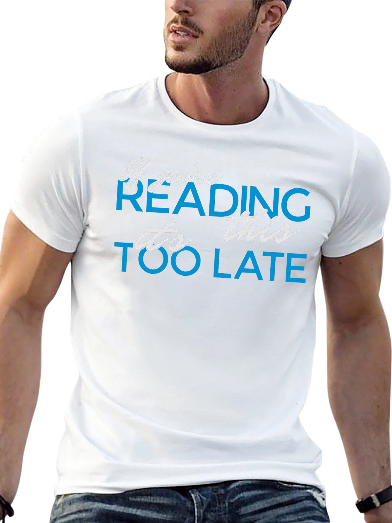 Black If You're Reading This T-Shirt - Funny Graphic Tee view 13