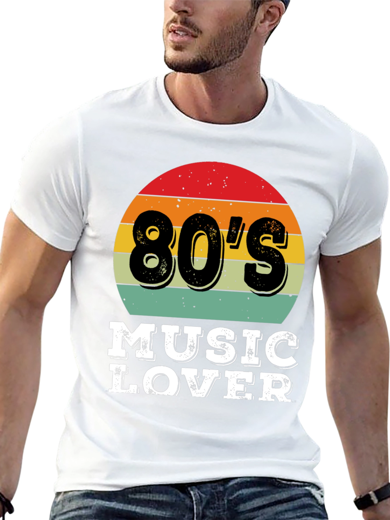 Black 80's Music Lover Graphic Tee - Retro Style view 13