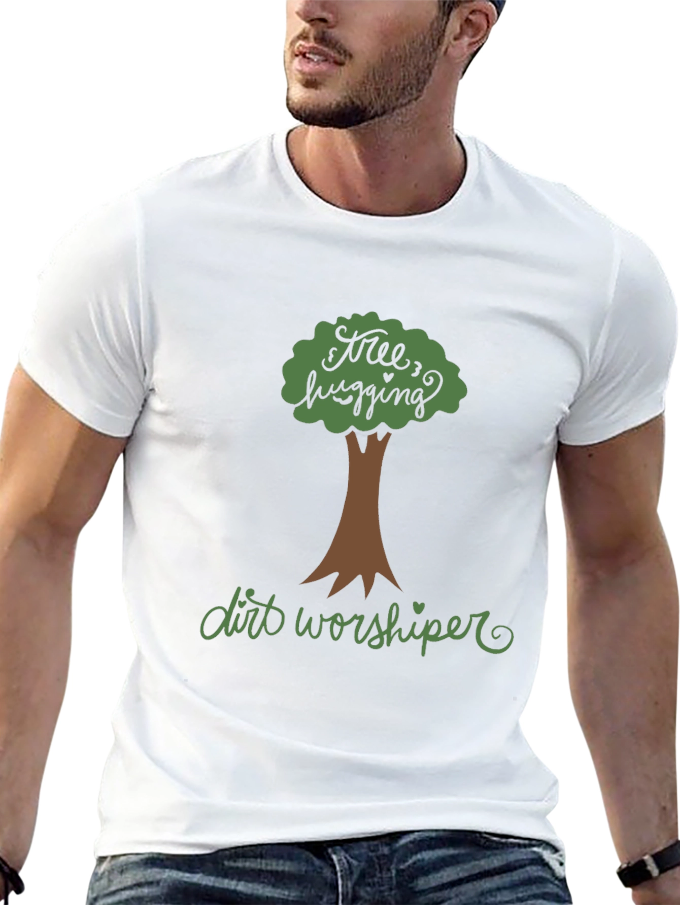 Black Tree Hugging Dirt Worshiper Graphic Tee - Eco-Friendly view 13