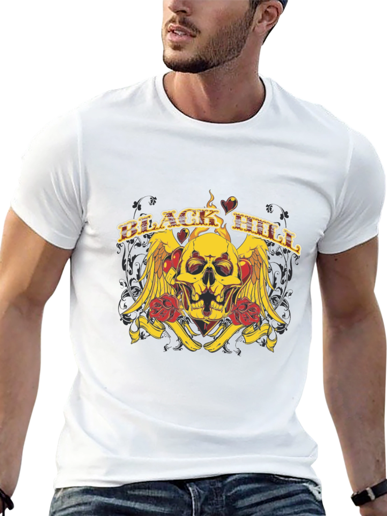 Black Black Skull Graphic Tee view 13