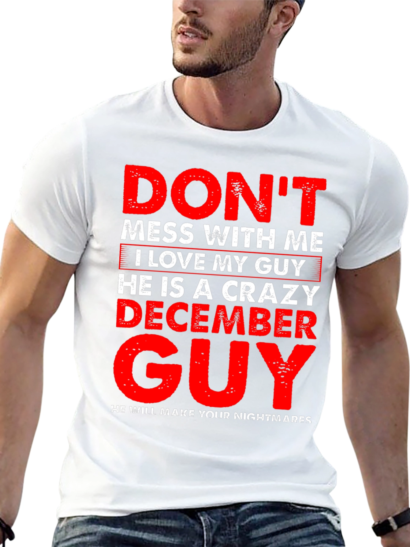 Black Crazy December Guy Graphic Tee - Don't Mess With Me T-Shirt view 13